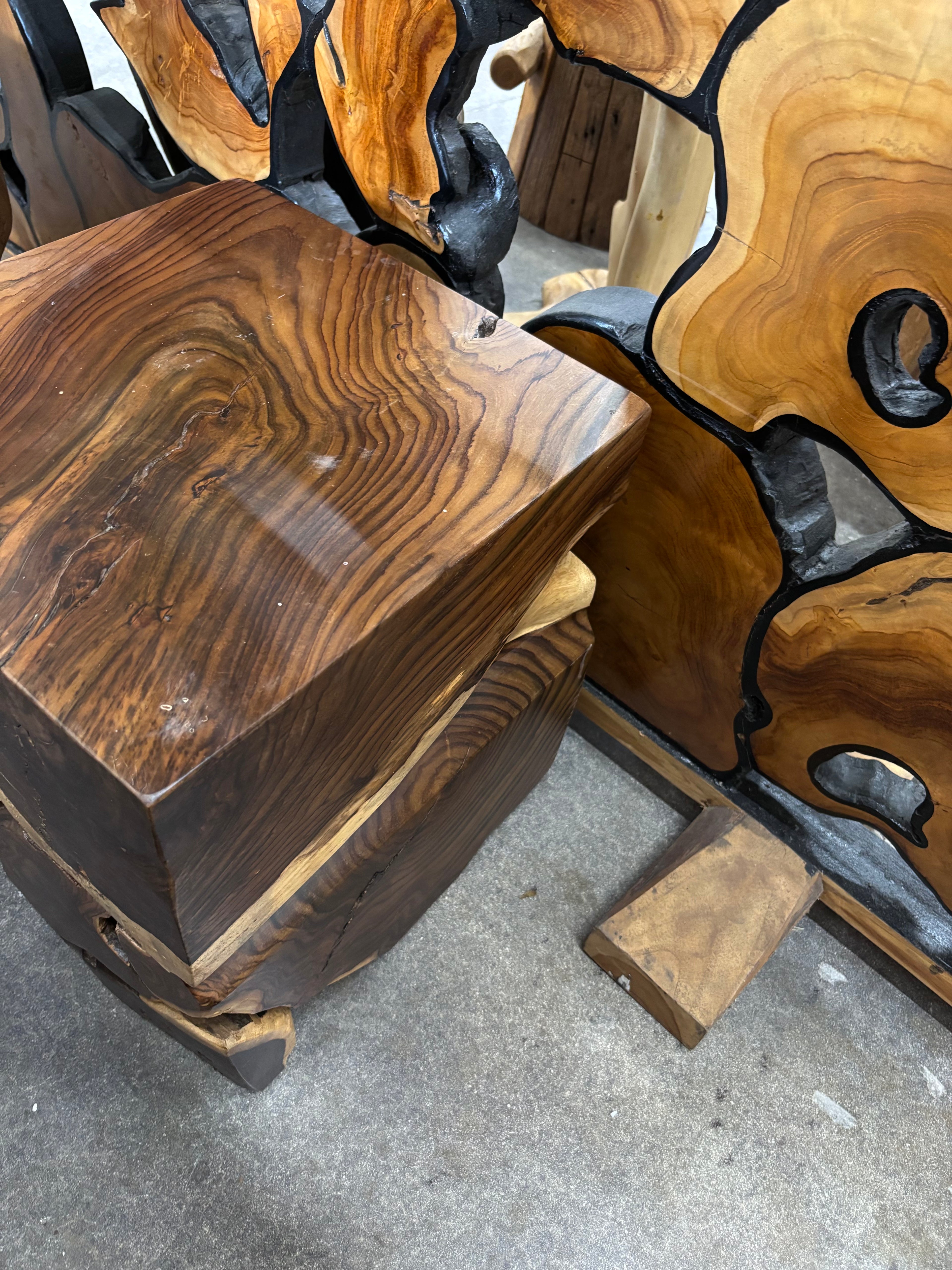 Mosaic Rosewood Side Table Anteak