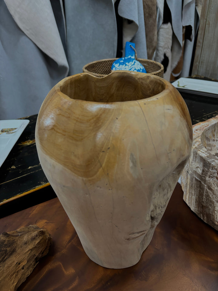 Teak Erosion Vase Anteak