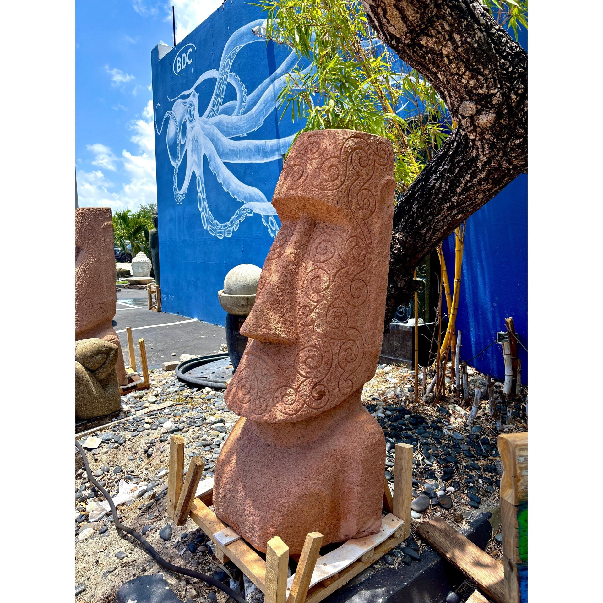 Easter Island Large with Carving Indonesia Sourcing