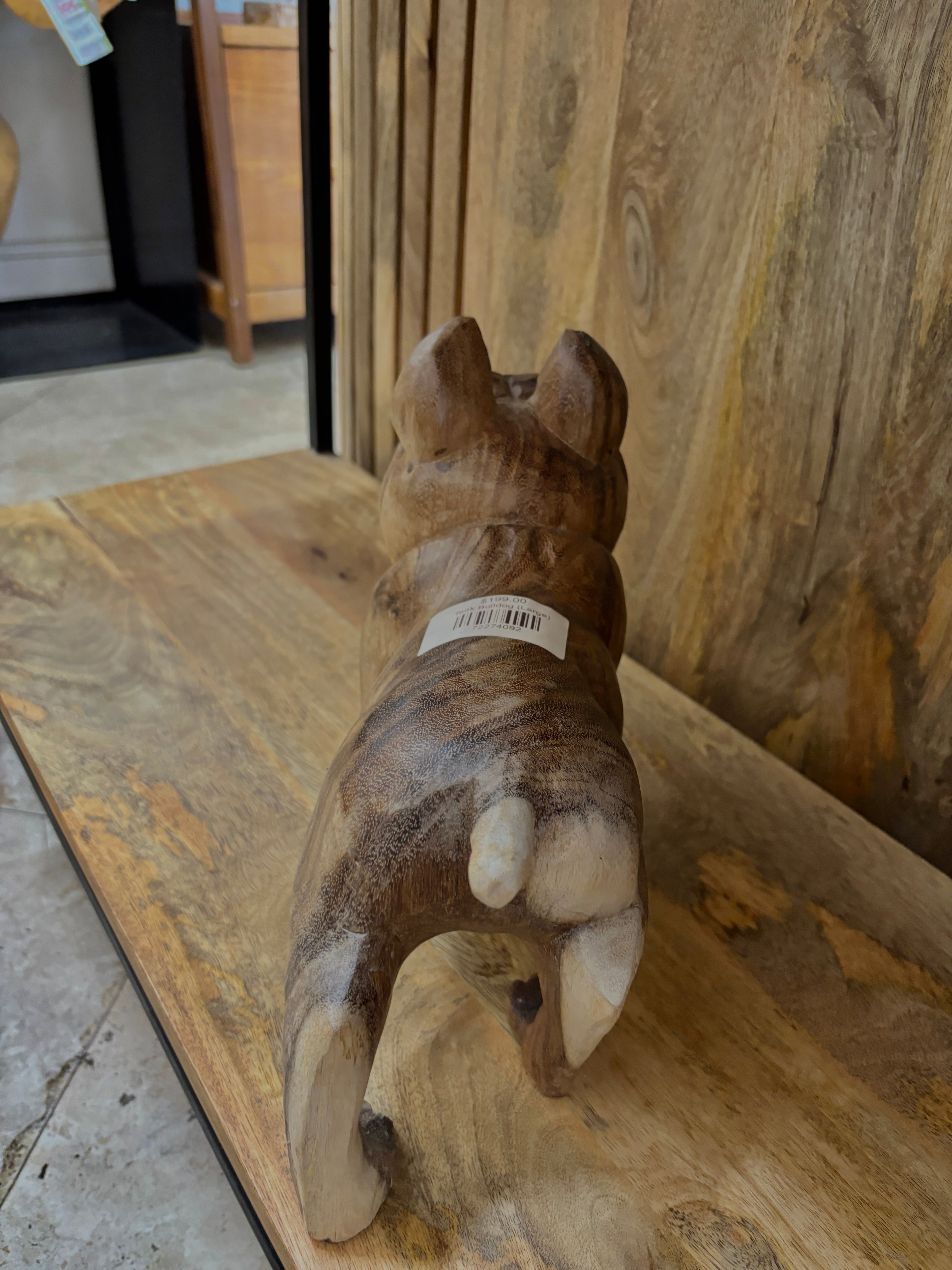 Hand Carved Bulldog (Large) Broward Design Center