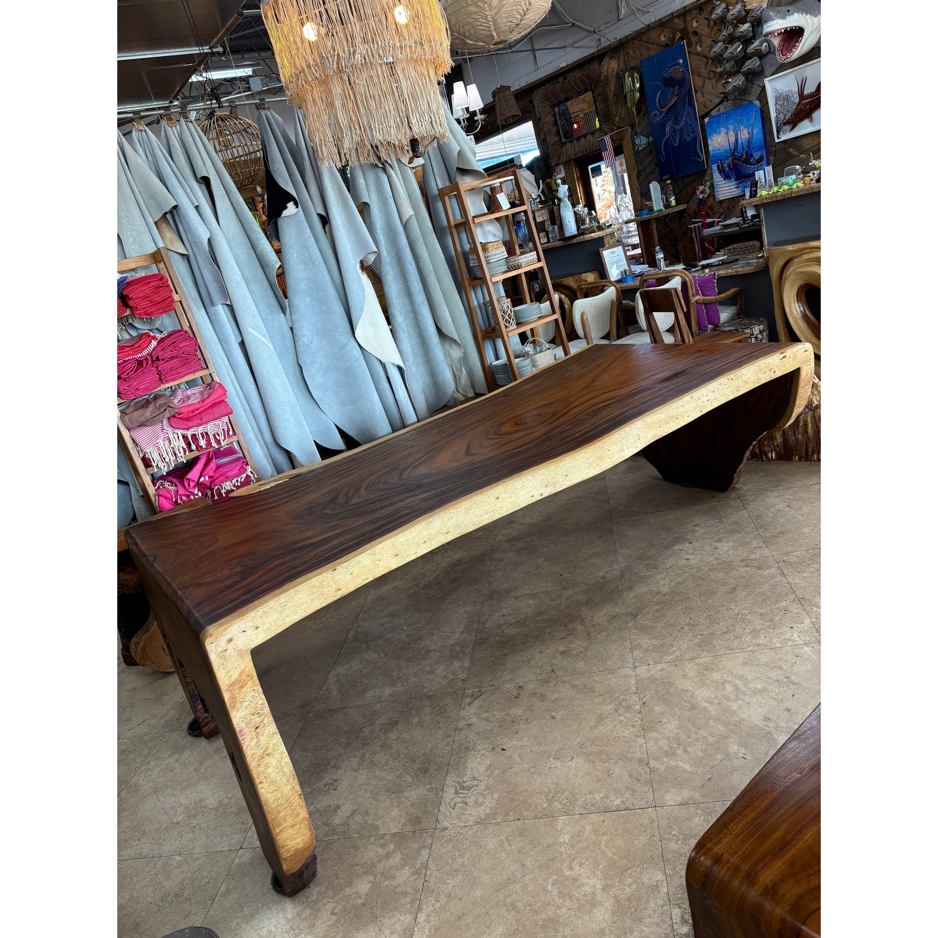 U SHAPE SOLID ONE PIECE SUAR DINING TABLE Anteak