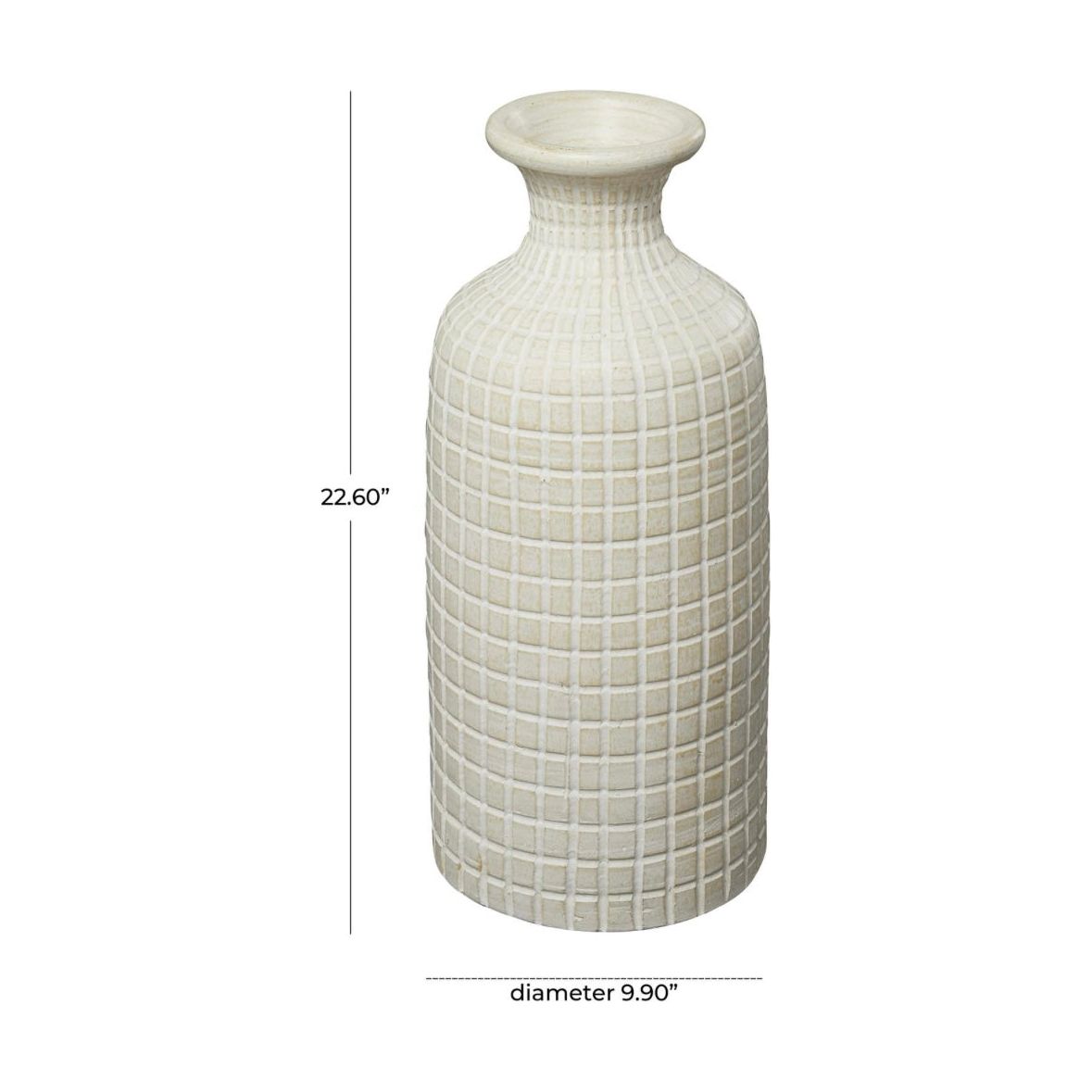 Cream Textured Vase UMA