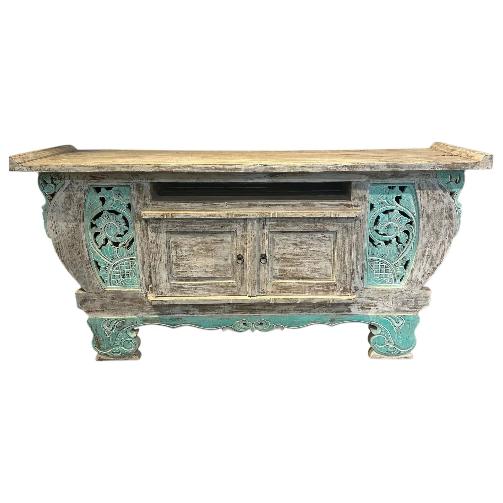 White Wash & Turquoise Broward Design Center