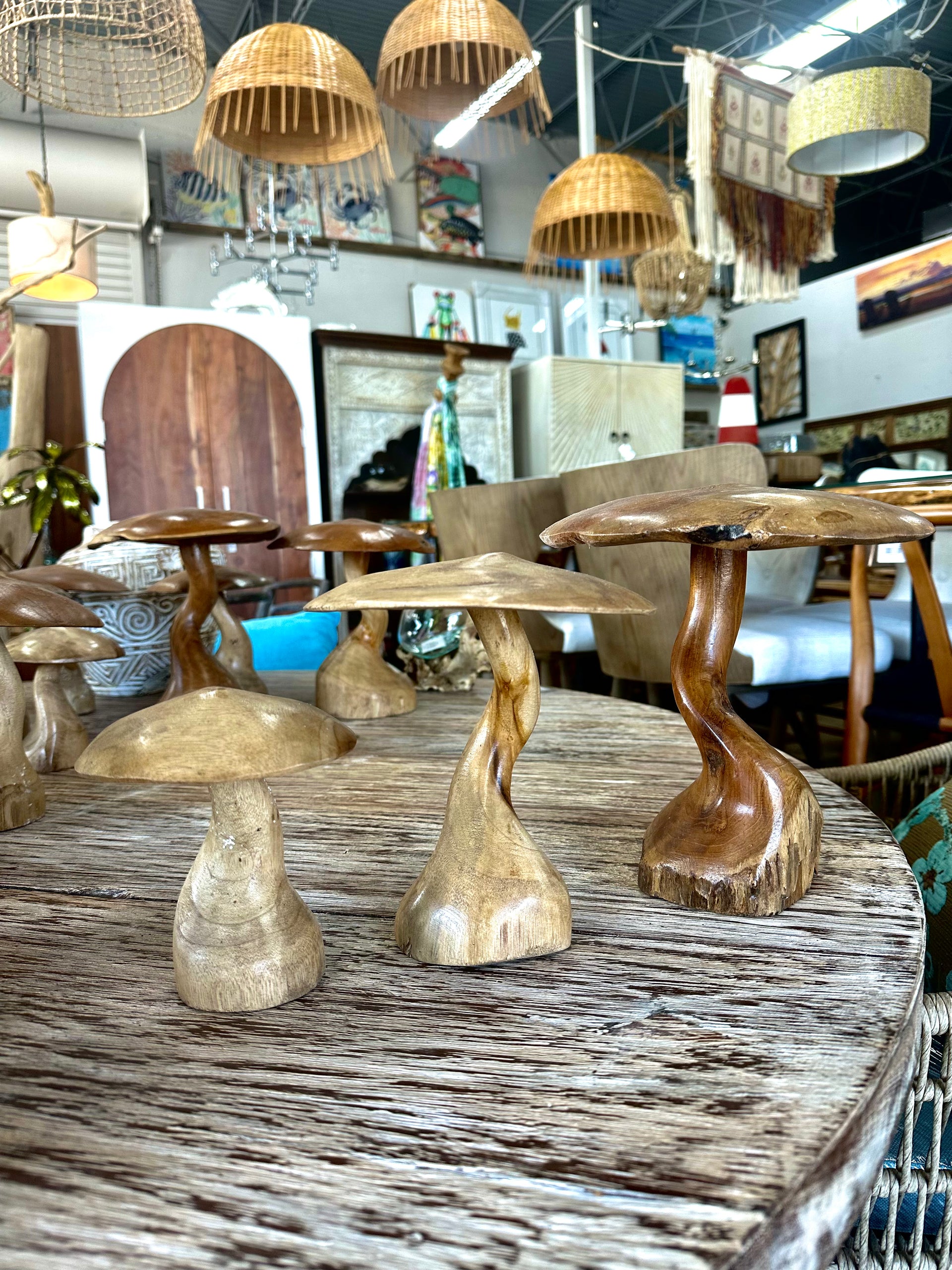 Mushroom Set Of 3 – Teak Wood Indonesia Sourcing