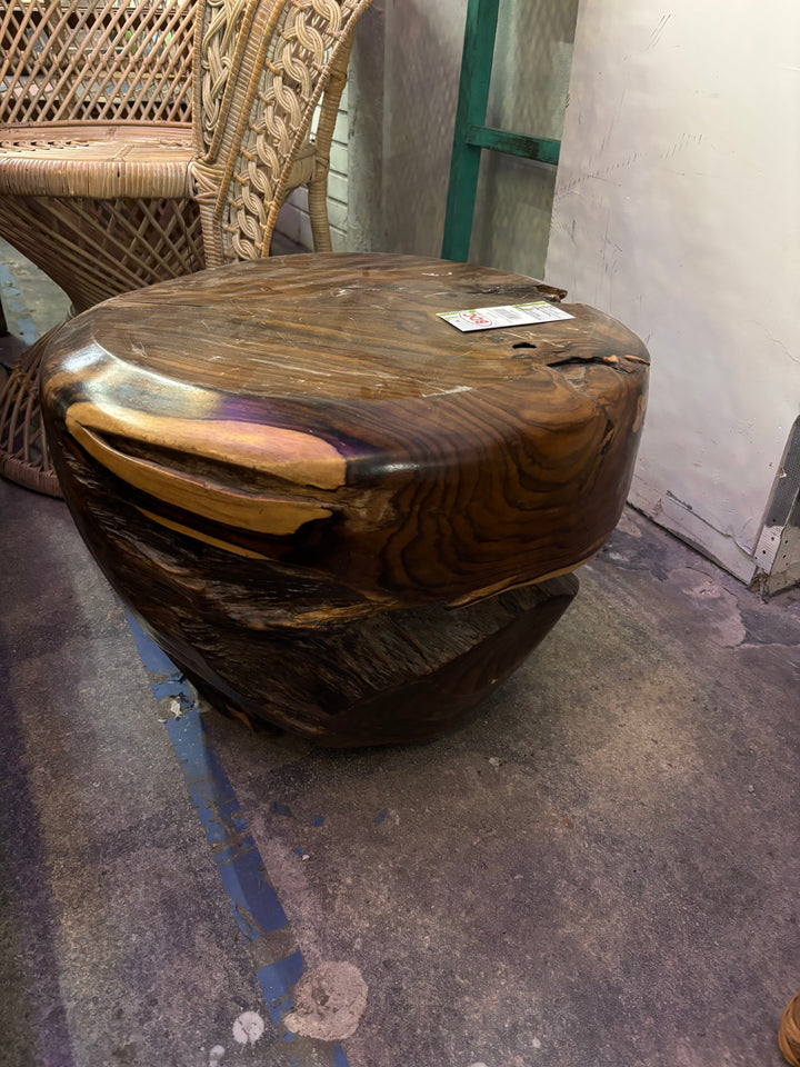 Round Rosewood End Table Broward Design Center
