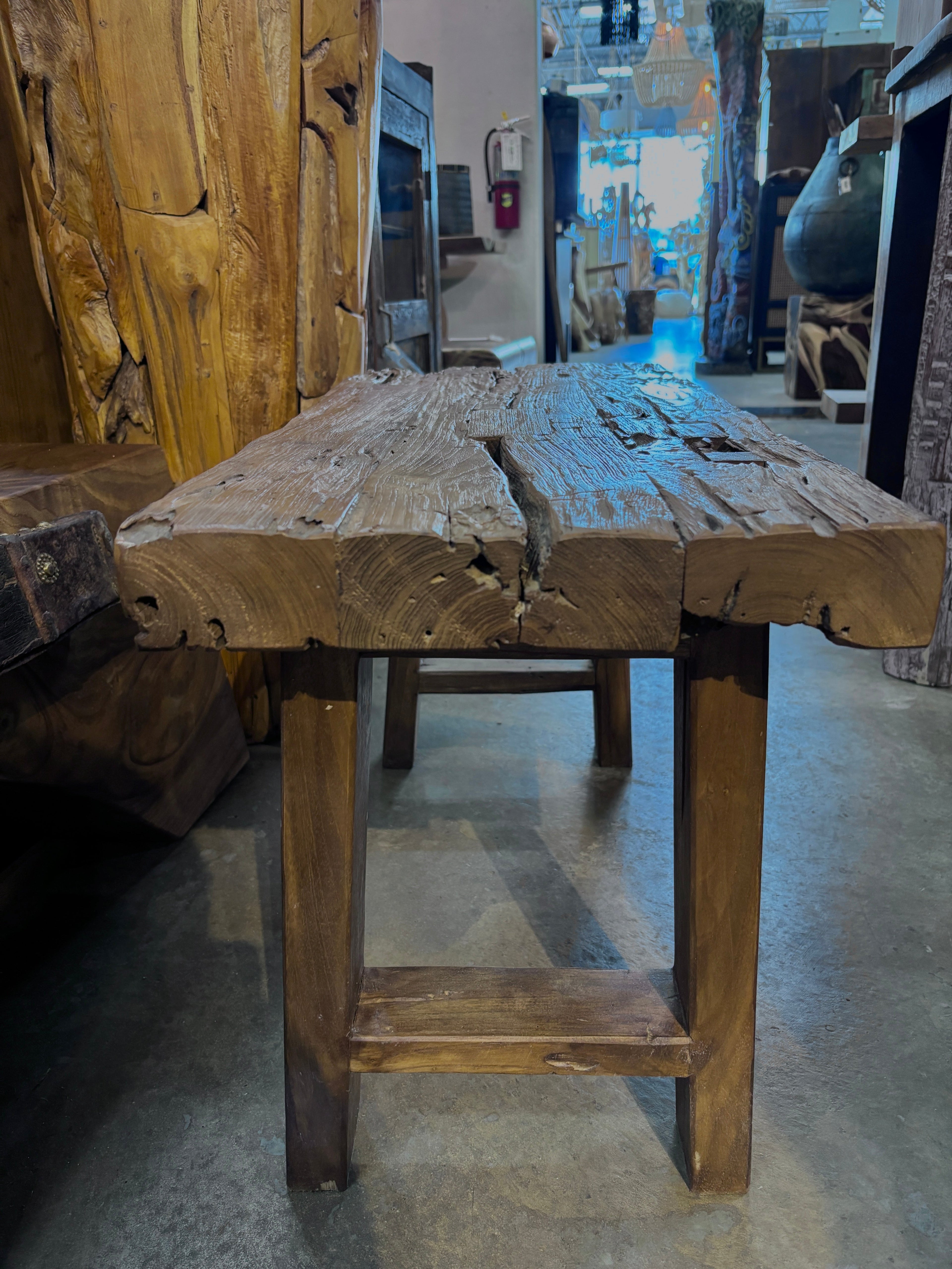 Handmade Teak Bench The Broward Design Center