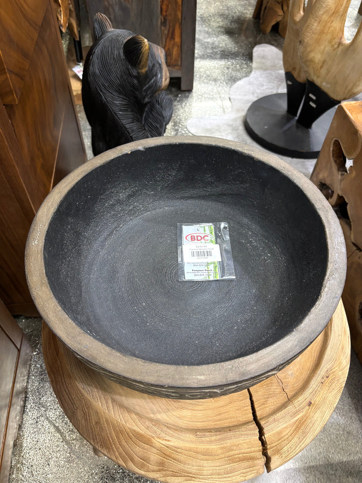 Carved Wooden Bowl Broward Design Center