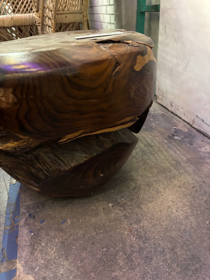 Round Rosewood End Table Broward Design Center