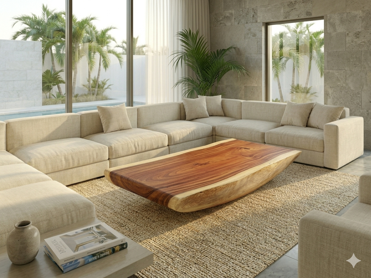 Solid Suar Coffee Table 78" X 35"