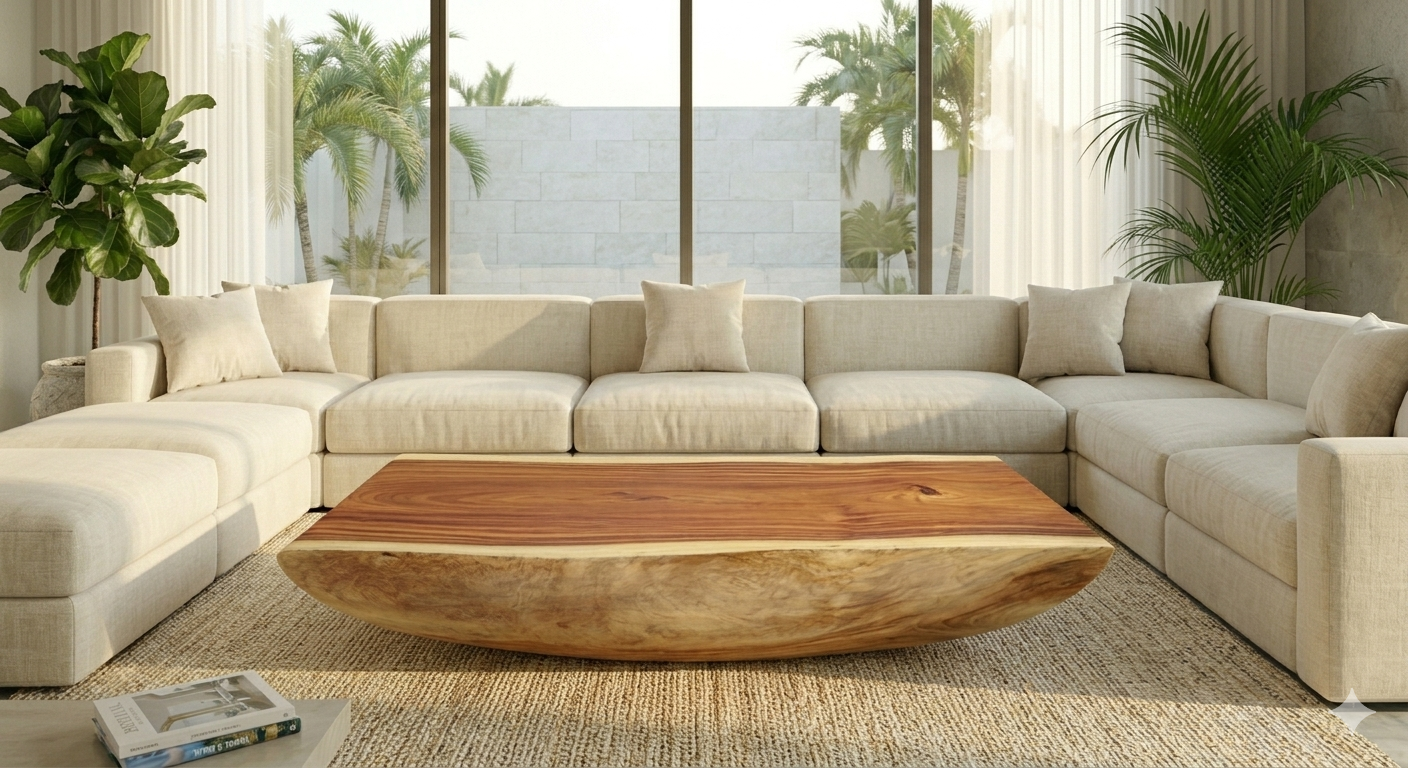 Solid Suar Coffee Table 78" X 35"