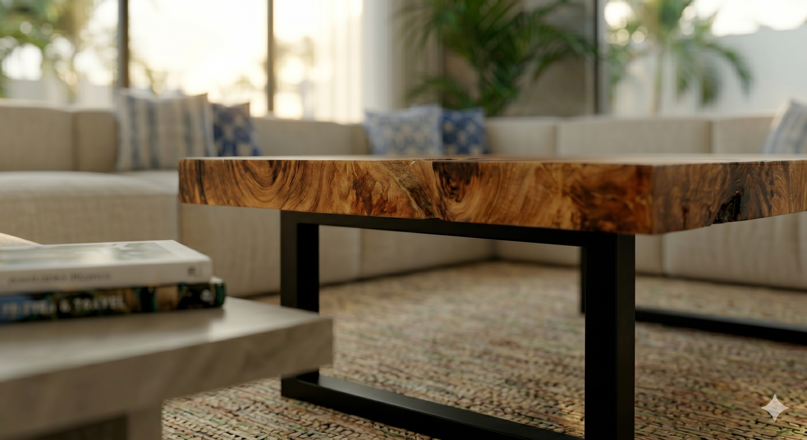 Suar Slab Coffee Table 60" X 35" Anteak