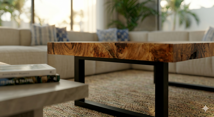 Suar Slab Coffee Table 60" X 35" Anteak