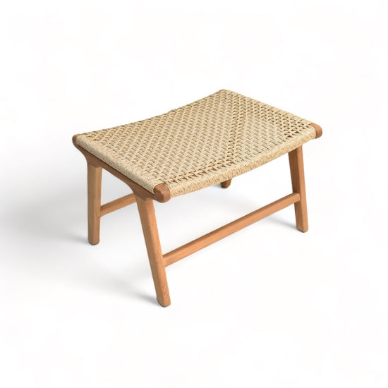 Teak & Rope Foot Stool