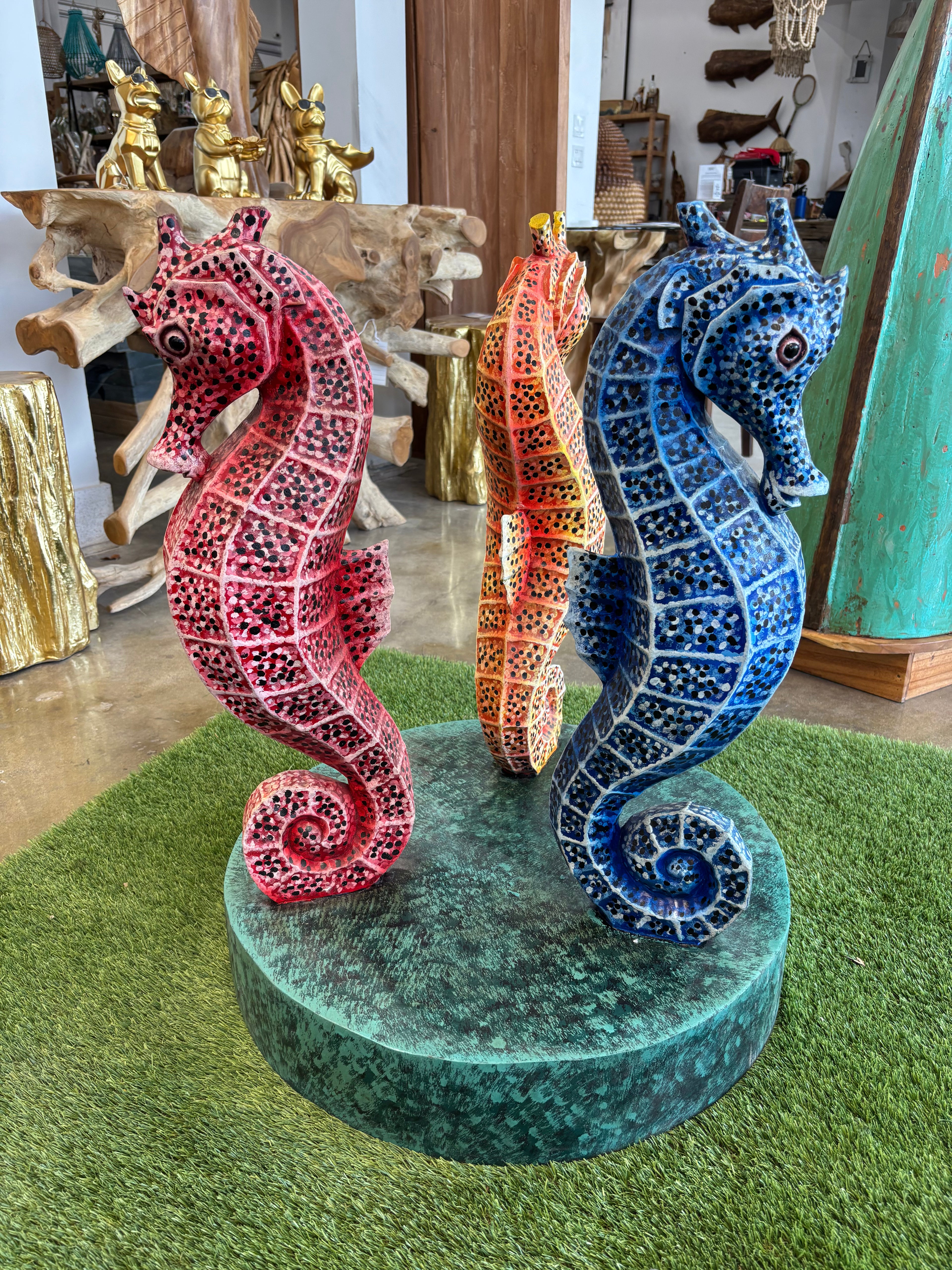 Multi-Color Seahorse Coffee Table The Broward Design Center