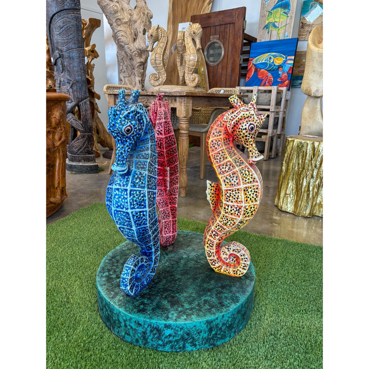 Multi-Color Seahorse Coffee Table The Broward Design Center