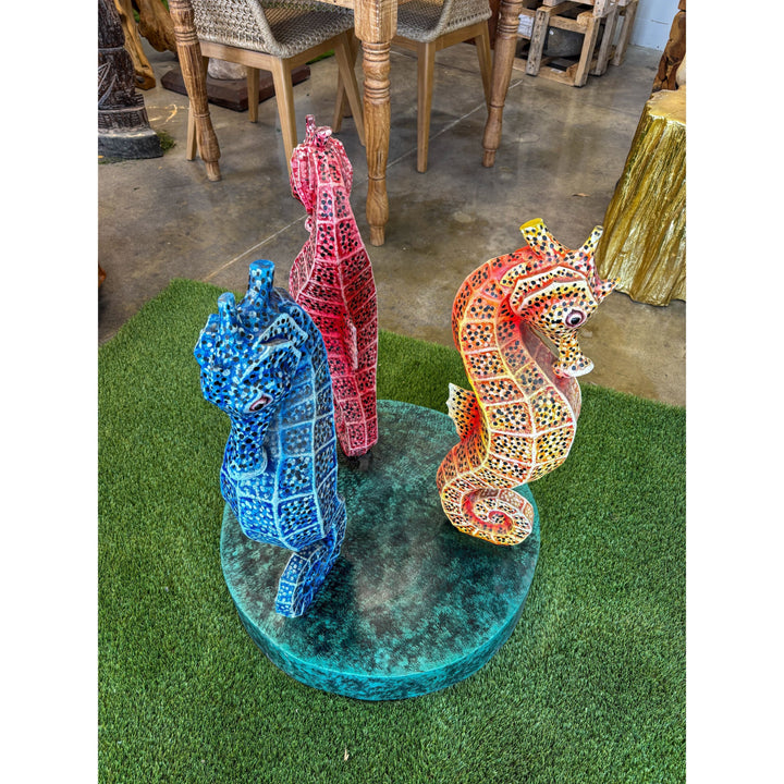 Multi-Color Seahorse Coffee Table The Broward Design Center