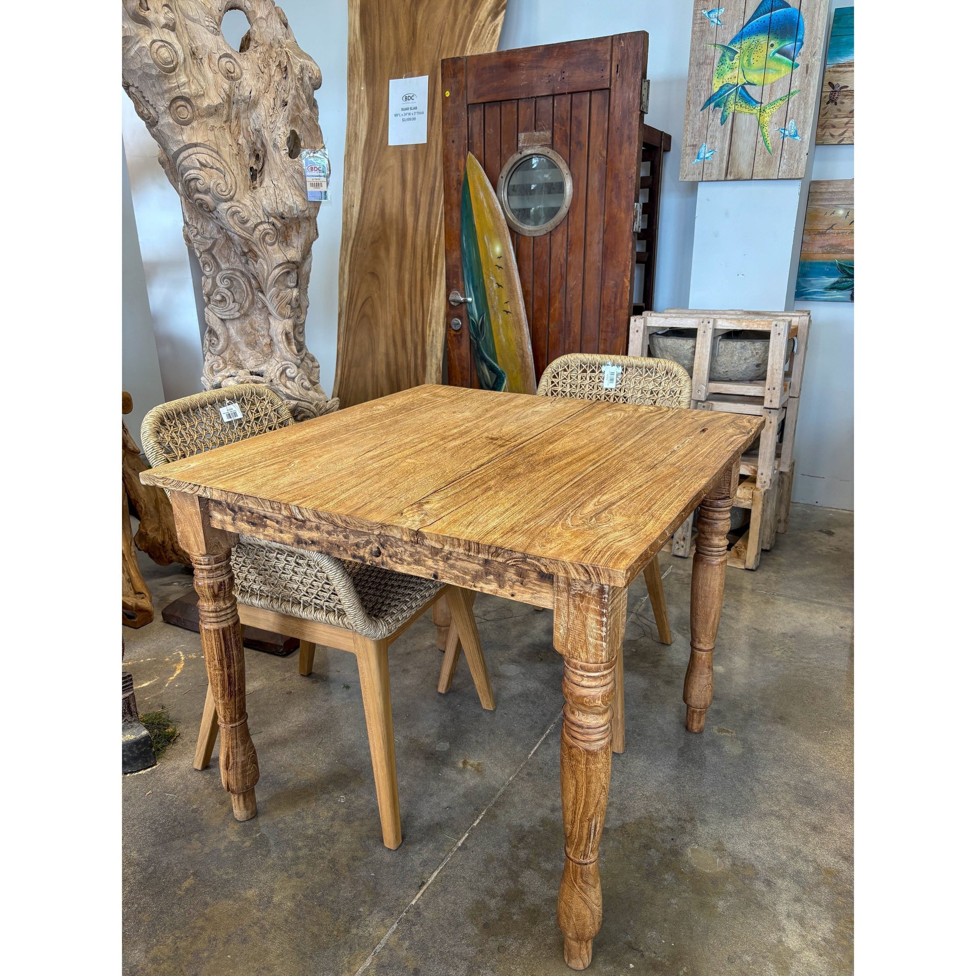 Teak Stained Kitchen Table Broward Design Center