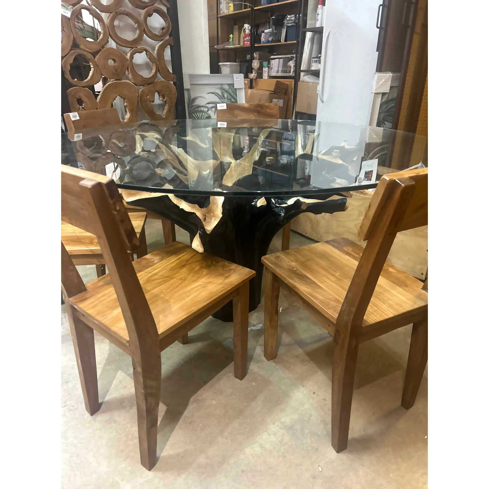 Teak Root Dining Table (Black) Broward Design Center