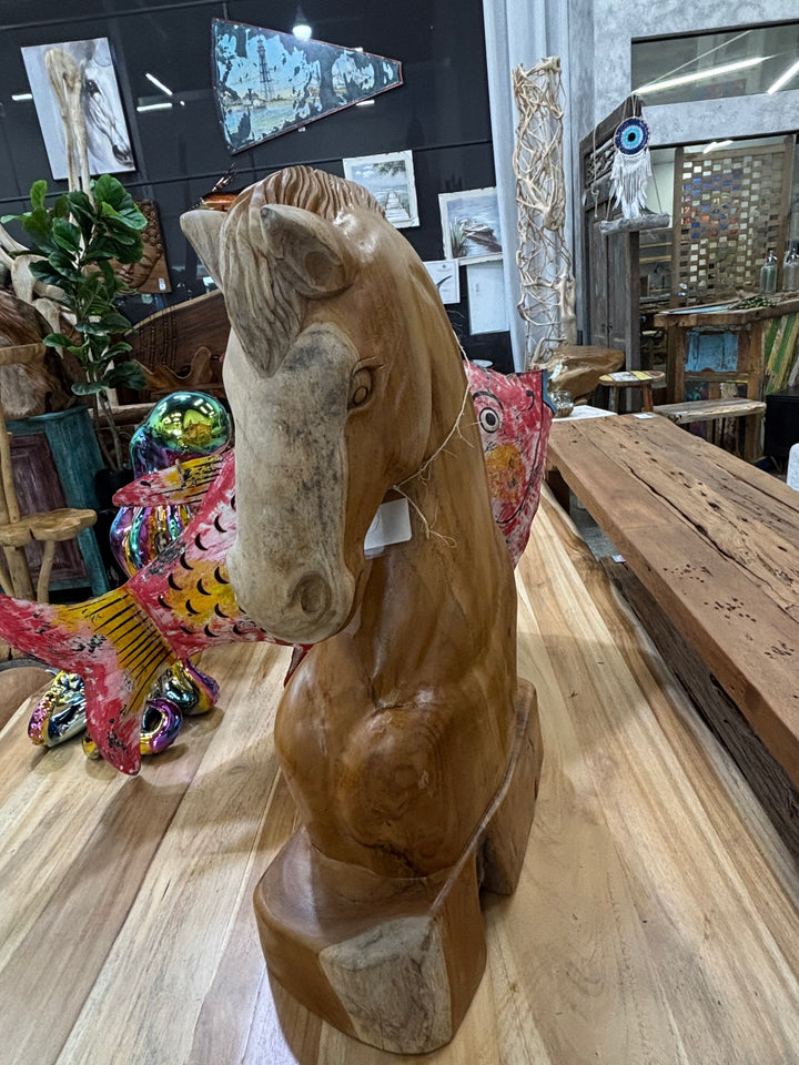 Teak Horse Head 24” Anteak