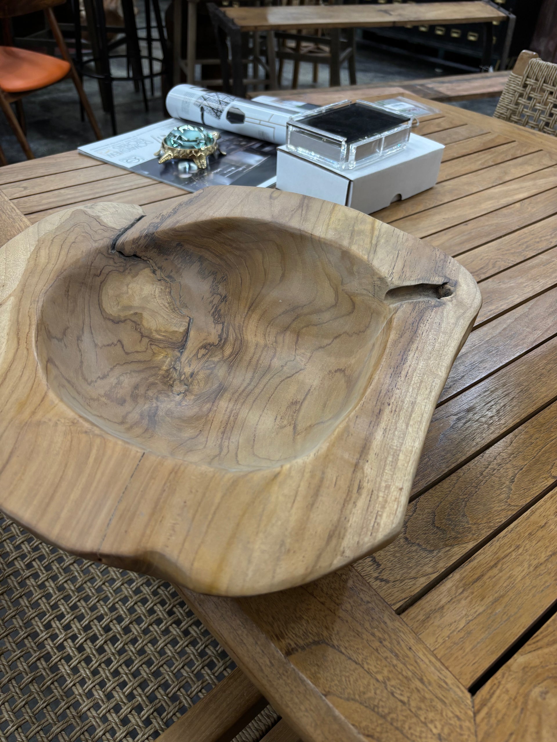 Carved Teak Root Bowl Broward Design Center