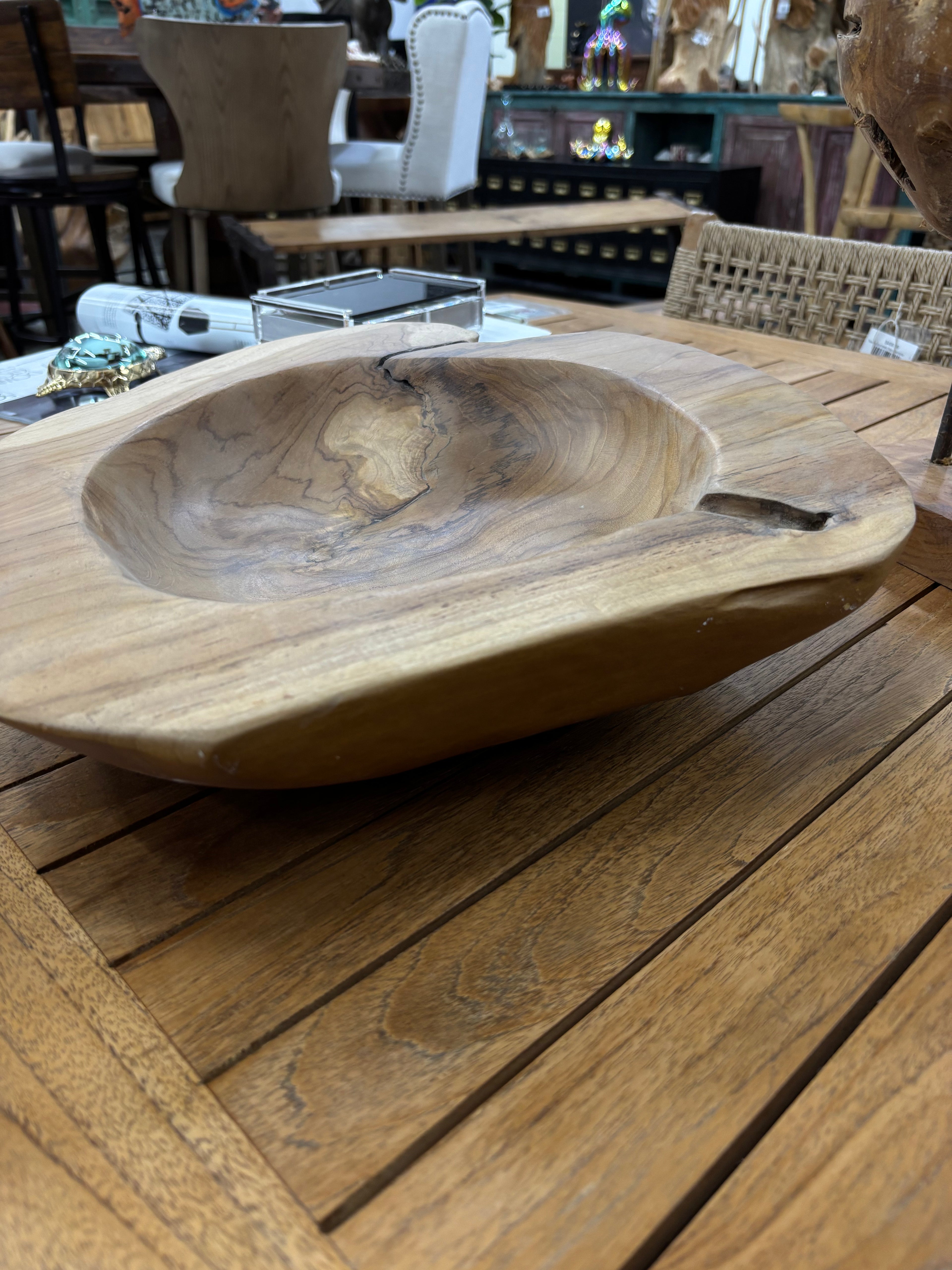Carved Teak Root Bowl Broward Design Center