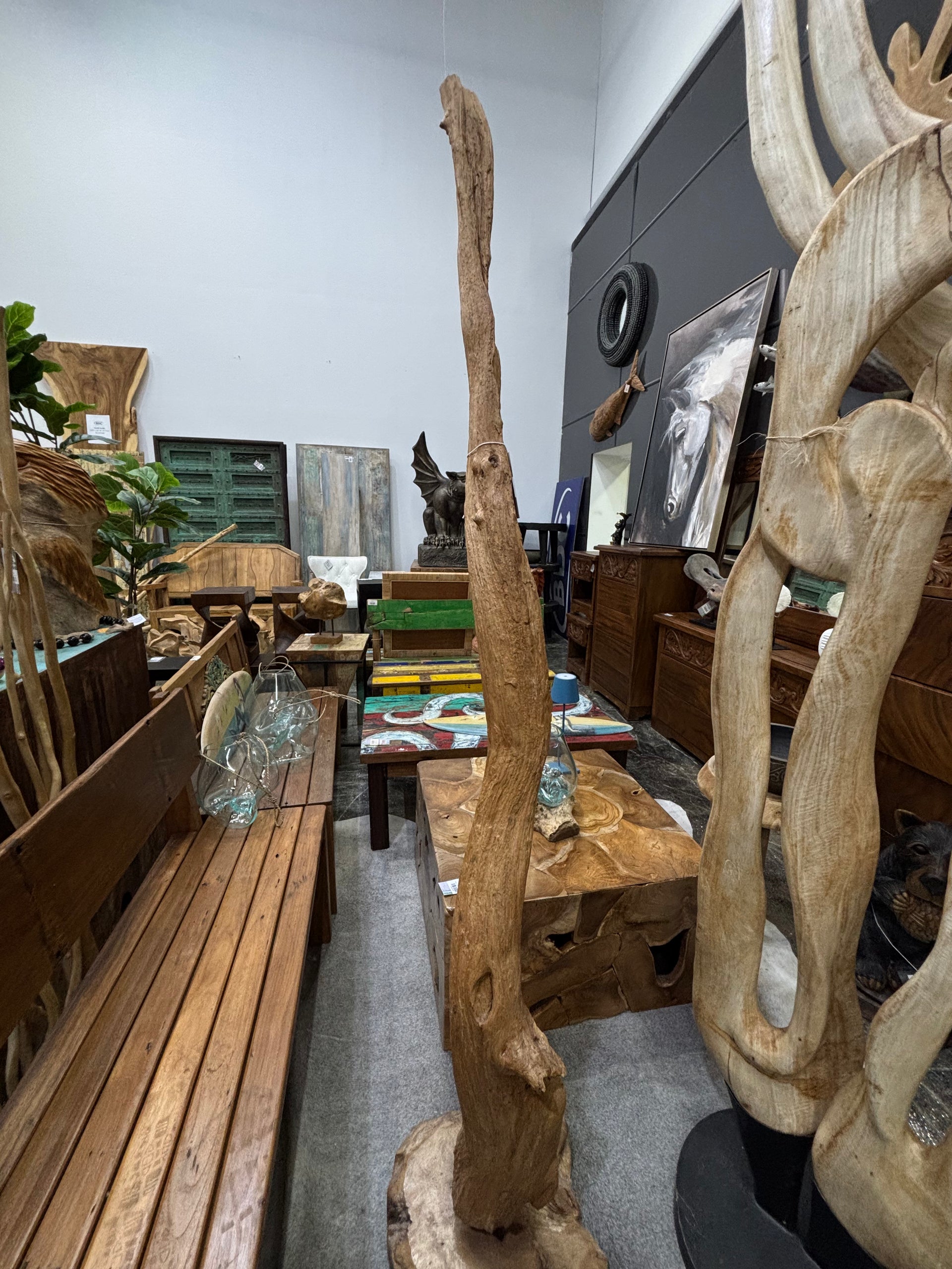 Standing Teak Deco (D) Broward Design Center