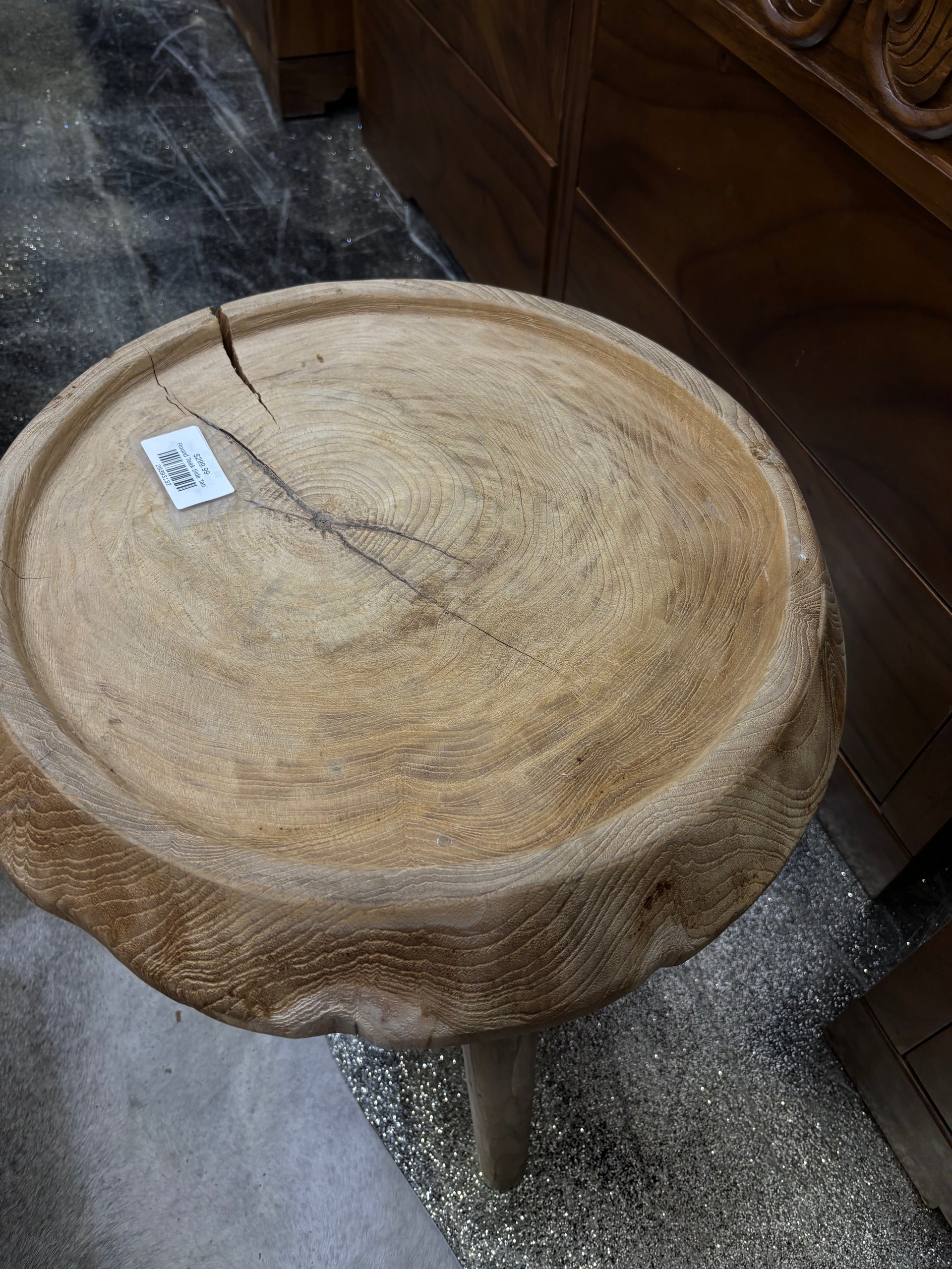 Round Teak Side Table Anteak