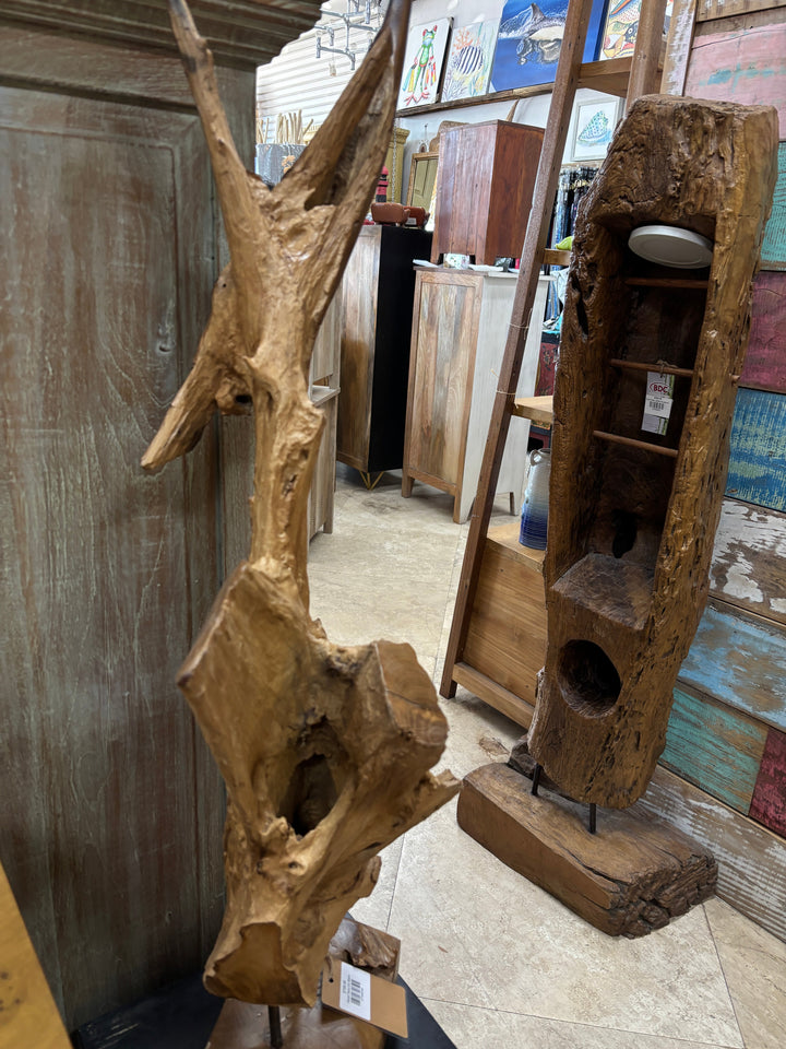 Wood Deco On Stand The Broward Design Center