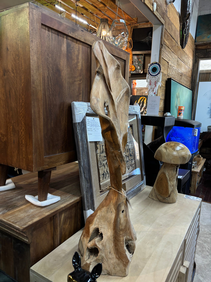 Teak Leaf Deco Stand Broward Design Center