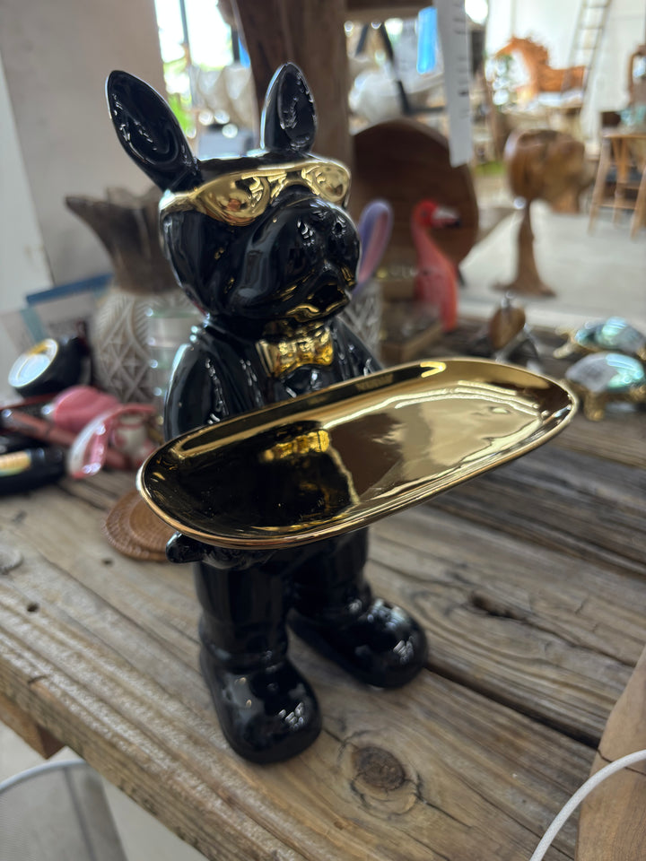 Black Ceramic Bulldog UMA