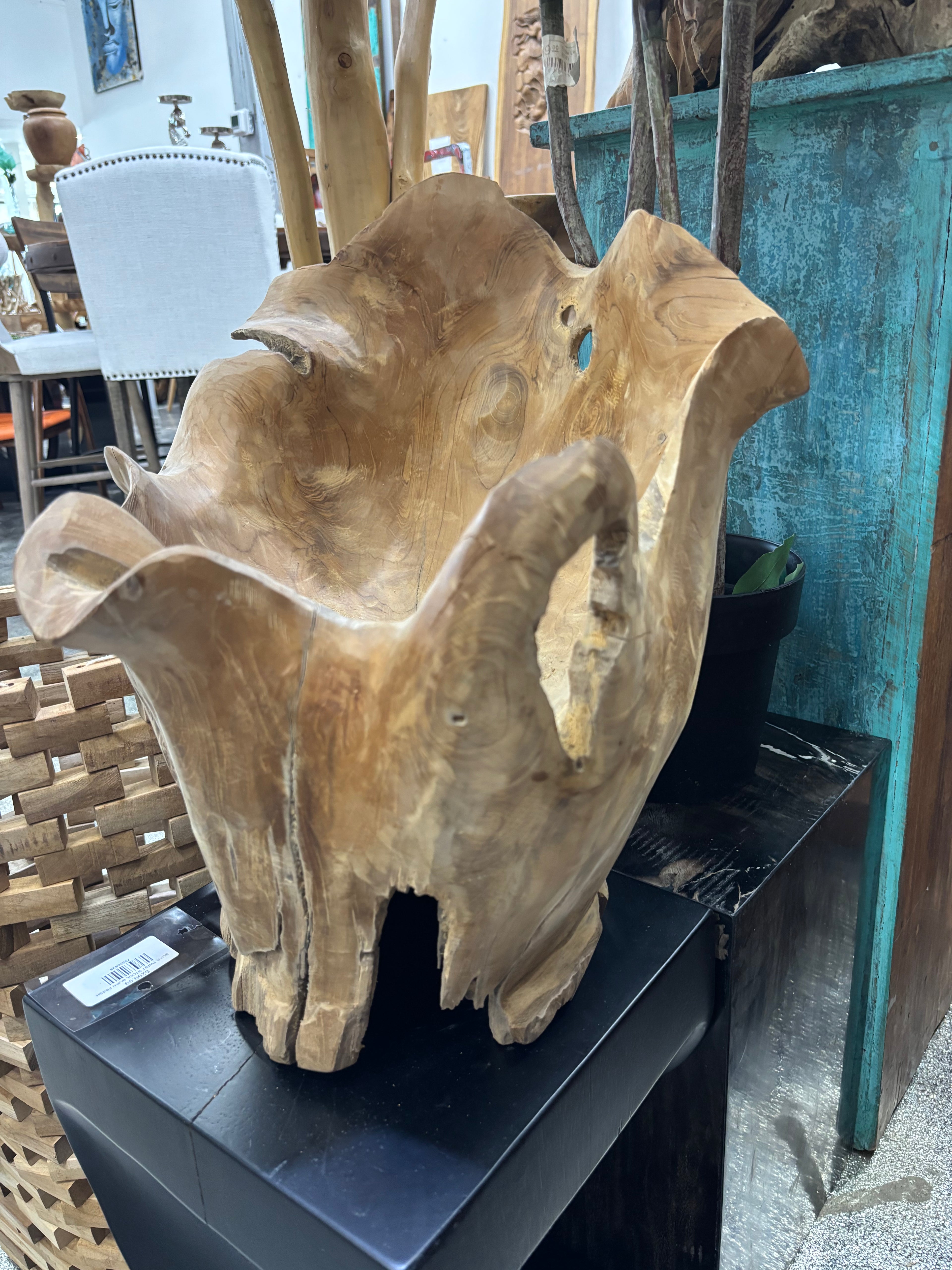 Teak Root Bowl Natural Broward Design Center
