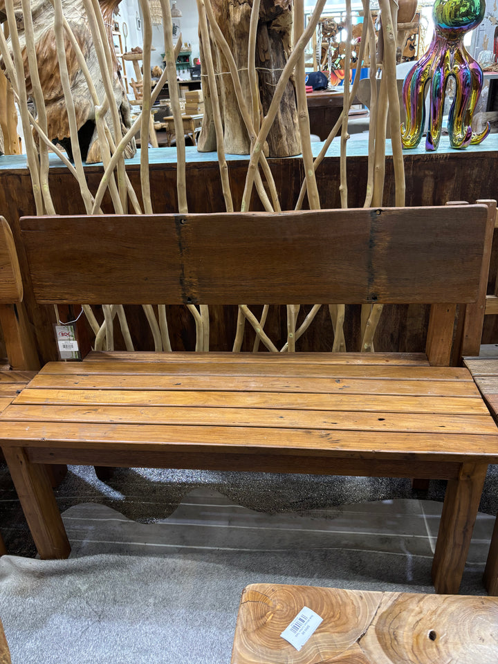 Natural Teak Bench The Broward Design Center