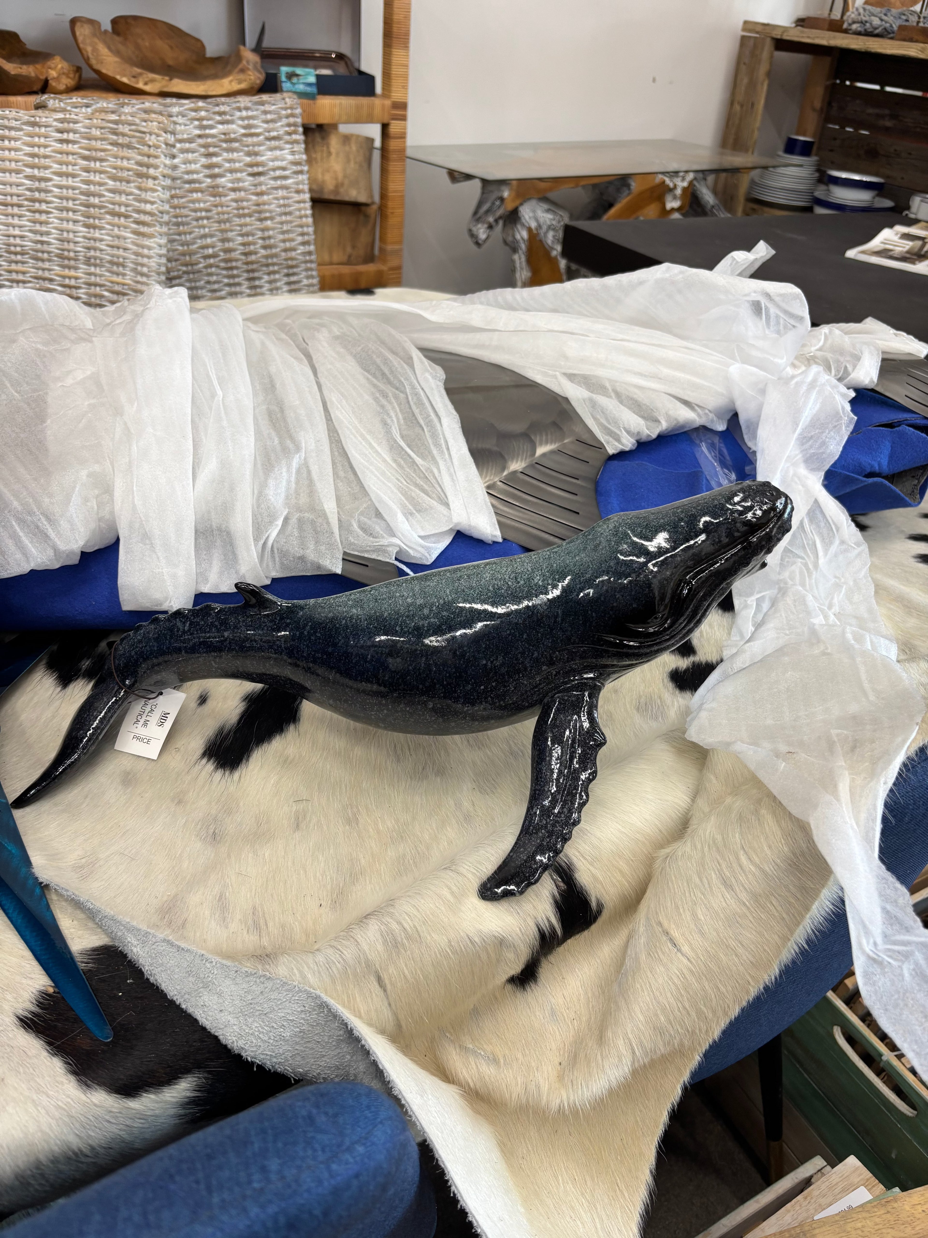 Blue whale glass The Broward Design Center