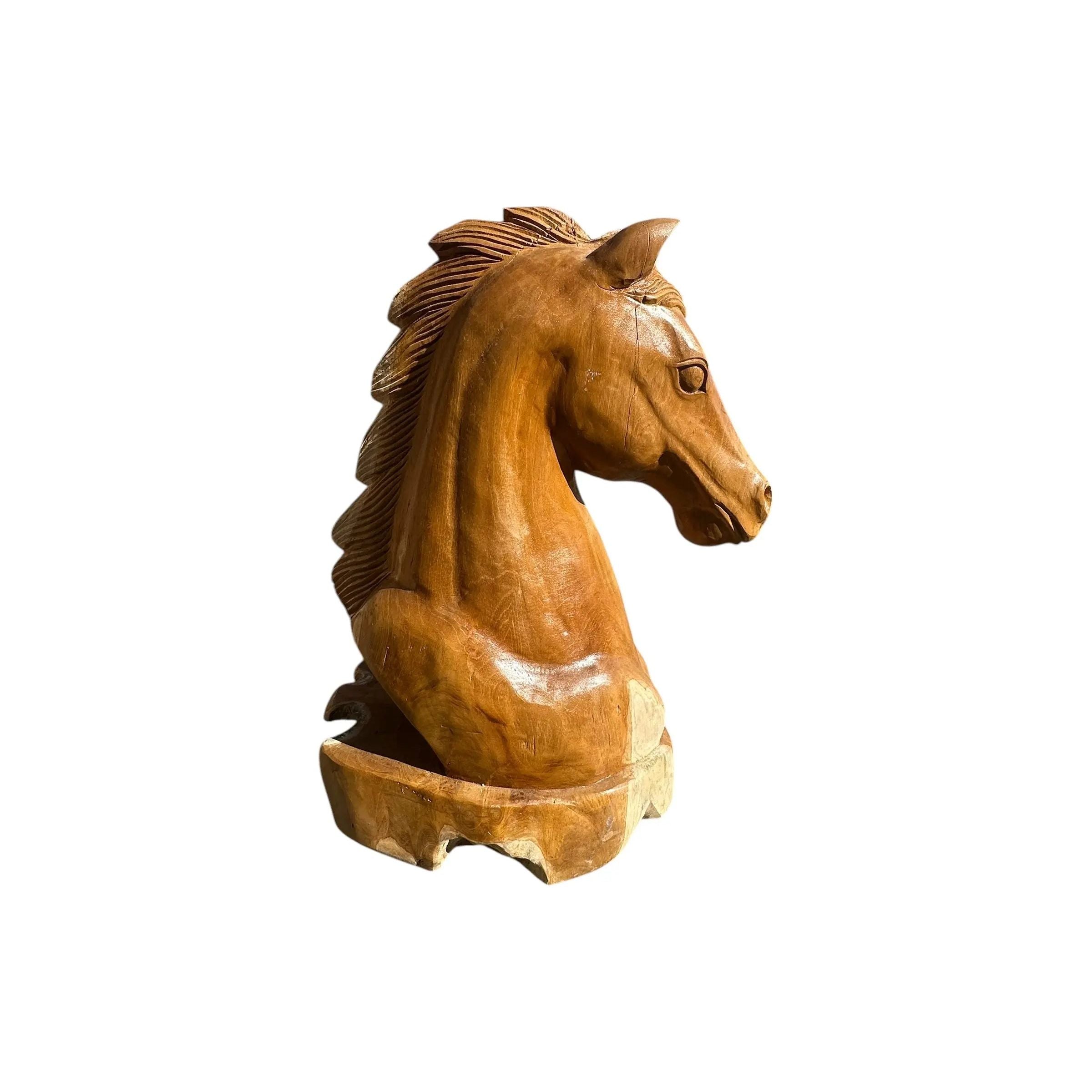 Teak Horse Head 24” Anteak