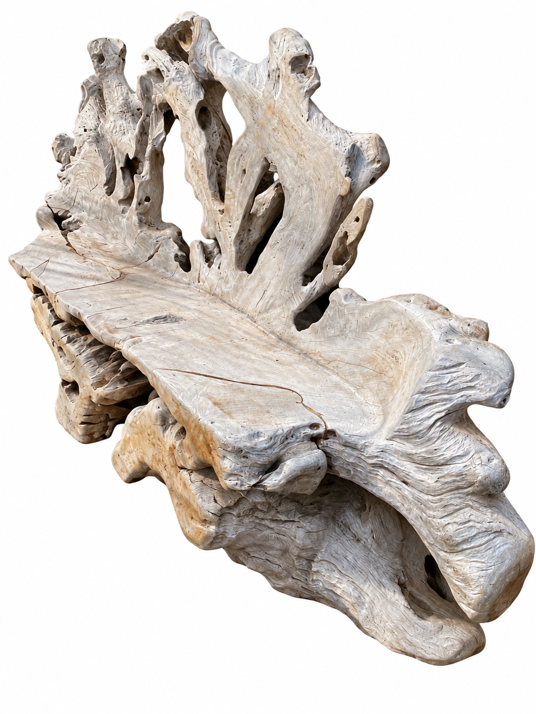 Teak Root Sofa XXL | Solid Teak Wood Bench (D)