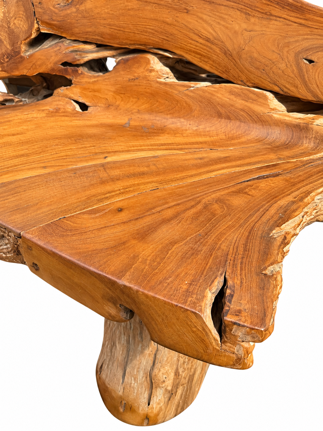 Teak Root Sofa XXL | Solid Teak Wood Bench 
 (A)