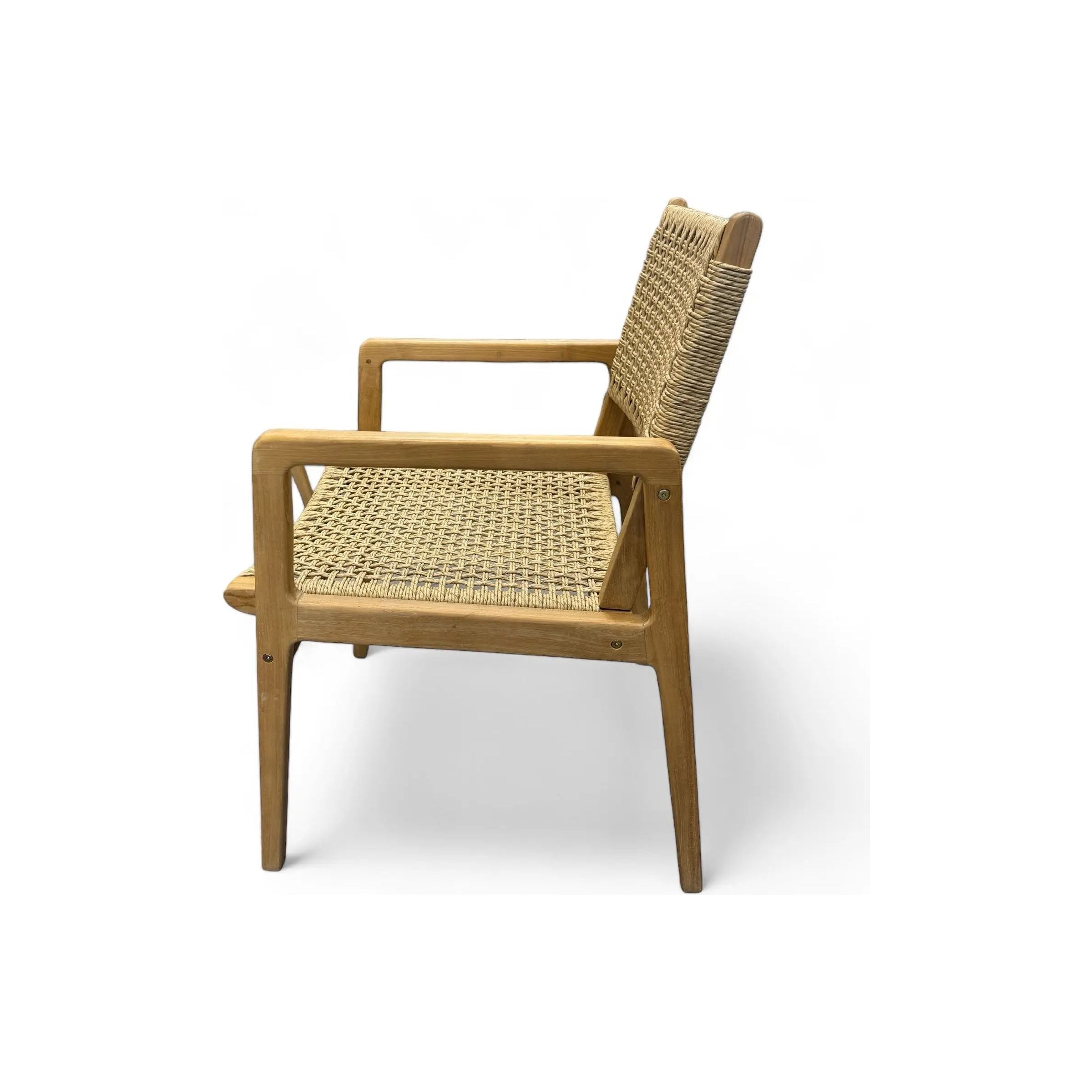 Teak & Synthetic Rope Armchair Broward Design Center