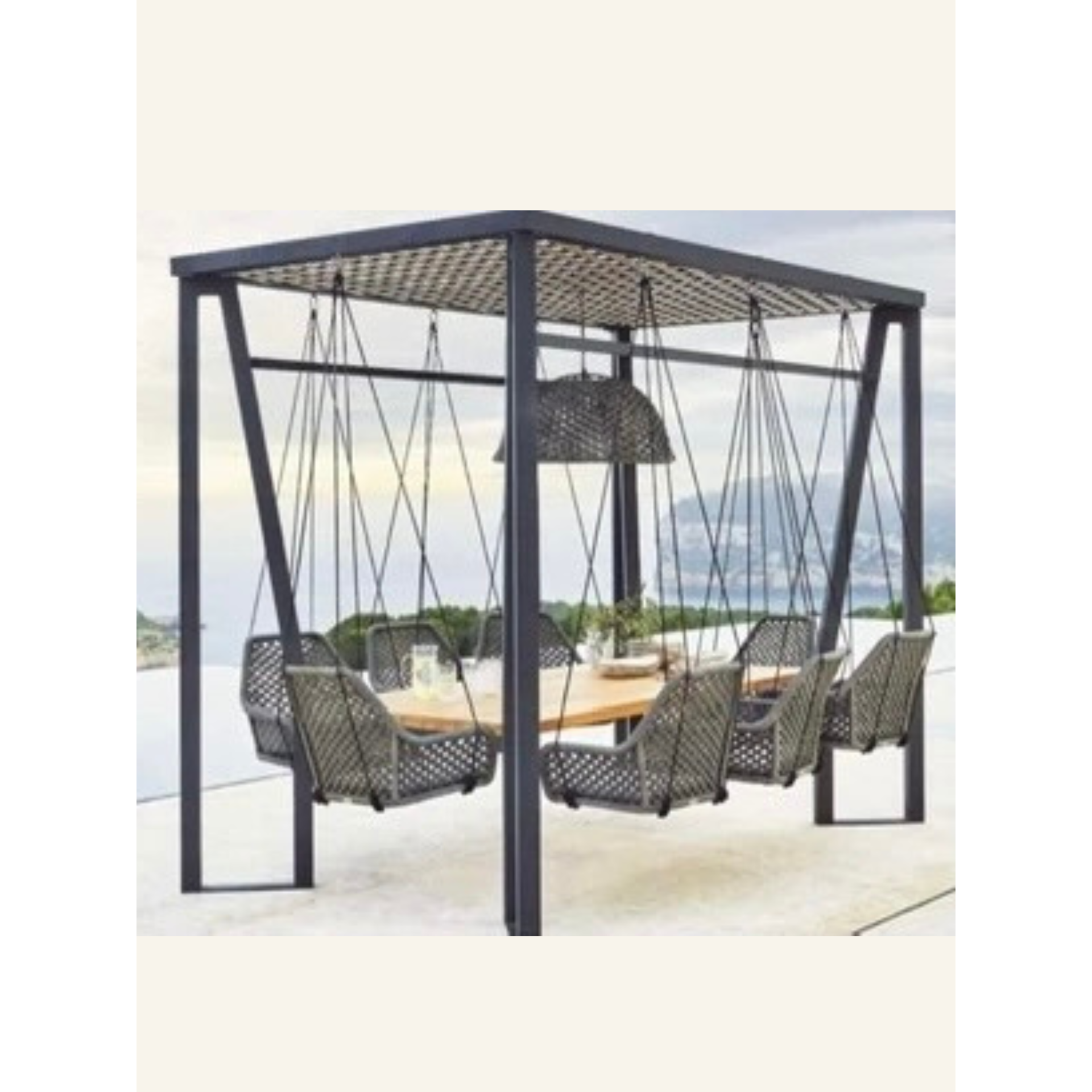Pergola w/ Teak Table Top Skyline