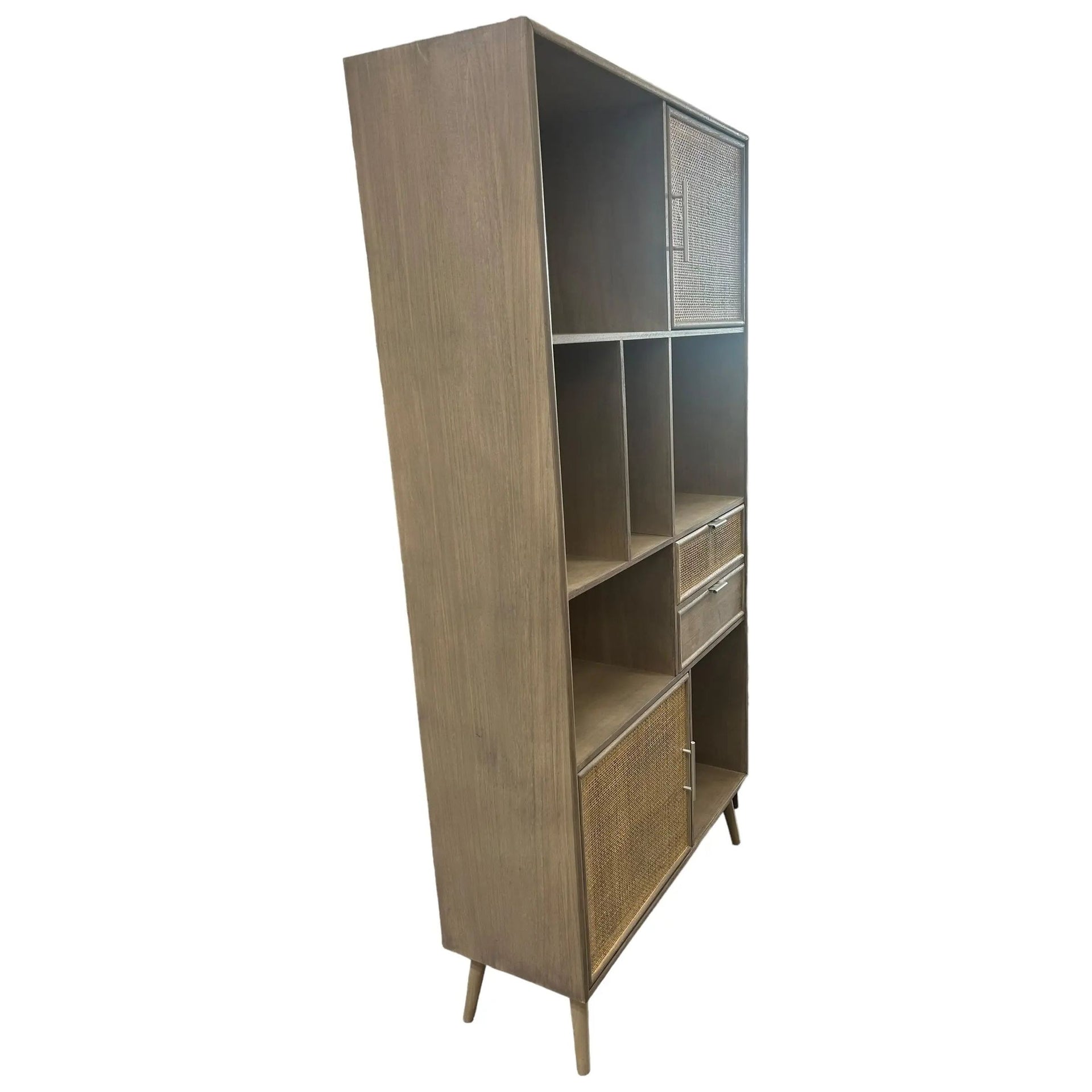 Grey Rattan Cabinet - Broward Design Center