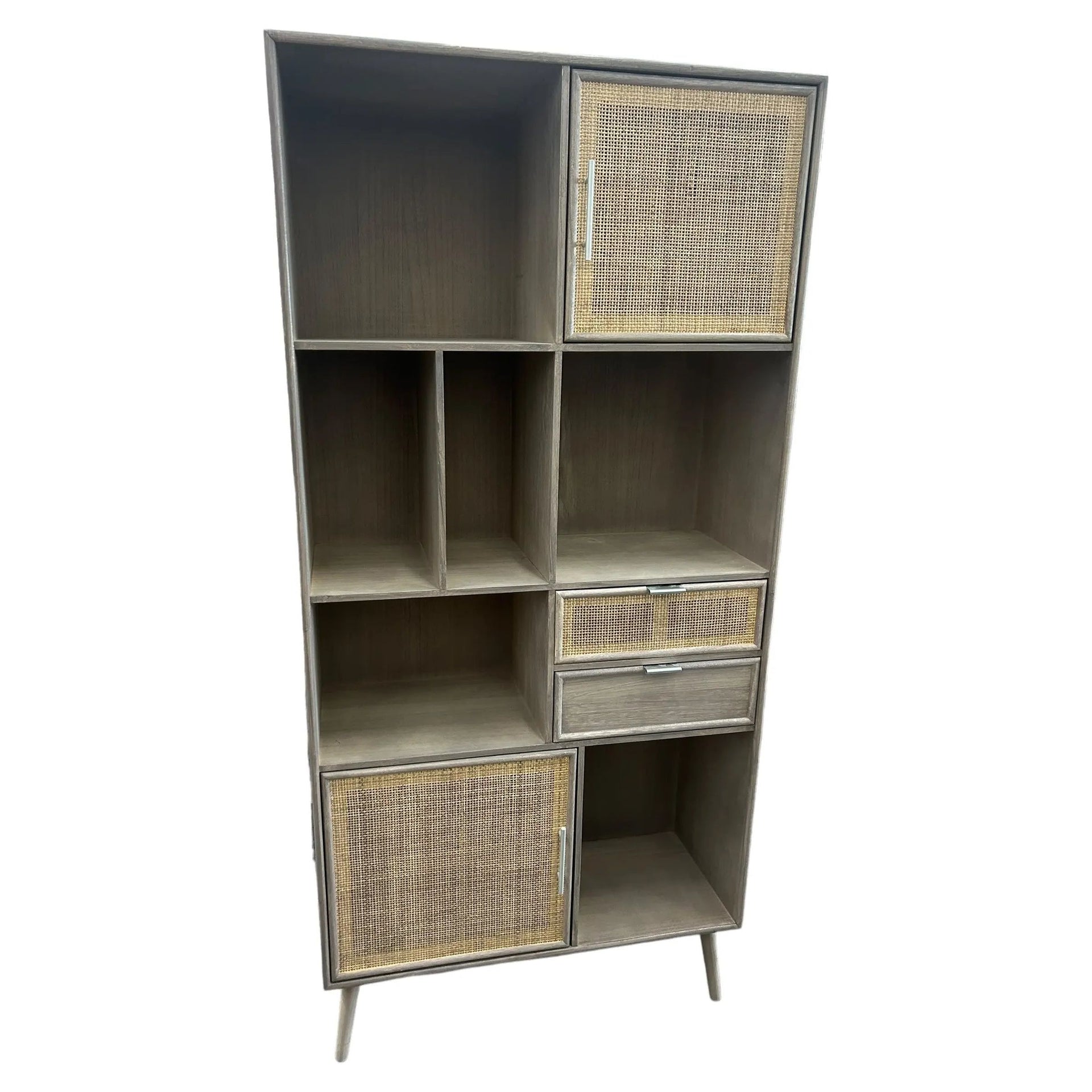 Grey Rattan Cabinet - Broward Design Center