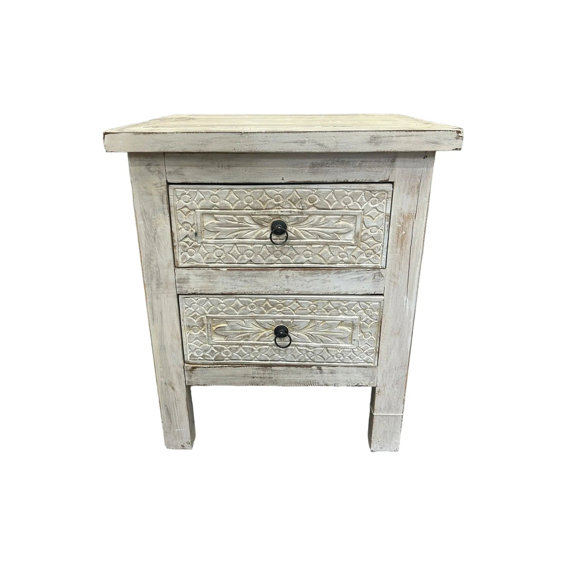 White Wash Night Stand - Broward Design Center