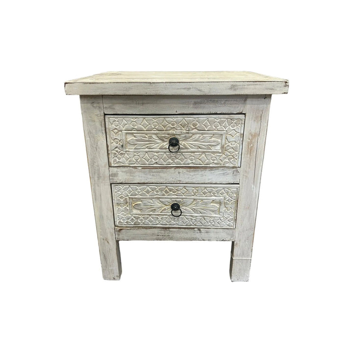 White Wash Night Stand - Broward Design Center
