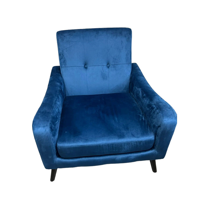 Blue Velvet Chair - Broward Design Center