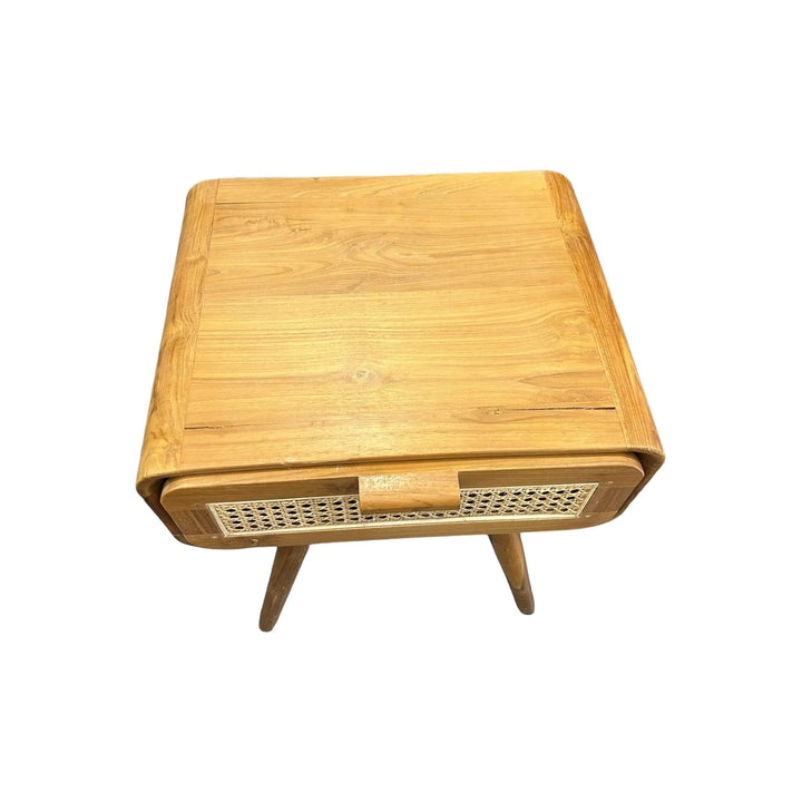 Rattan Bed Side Table - Broward Design Center