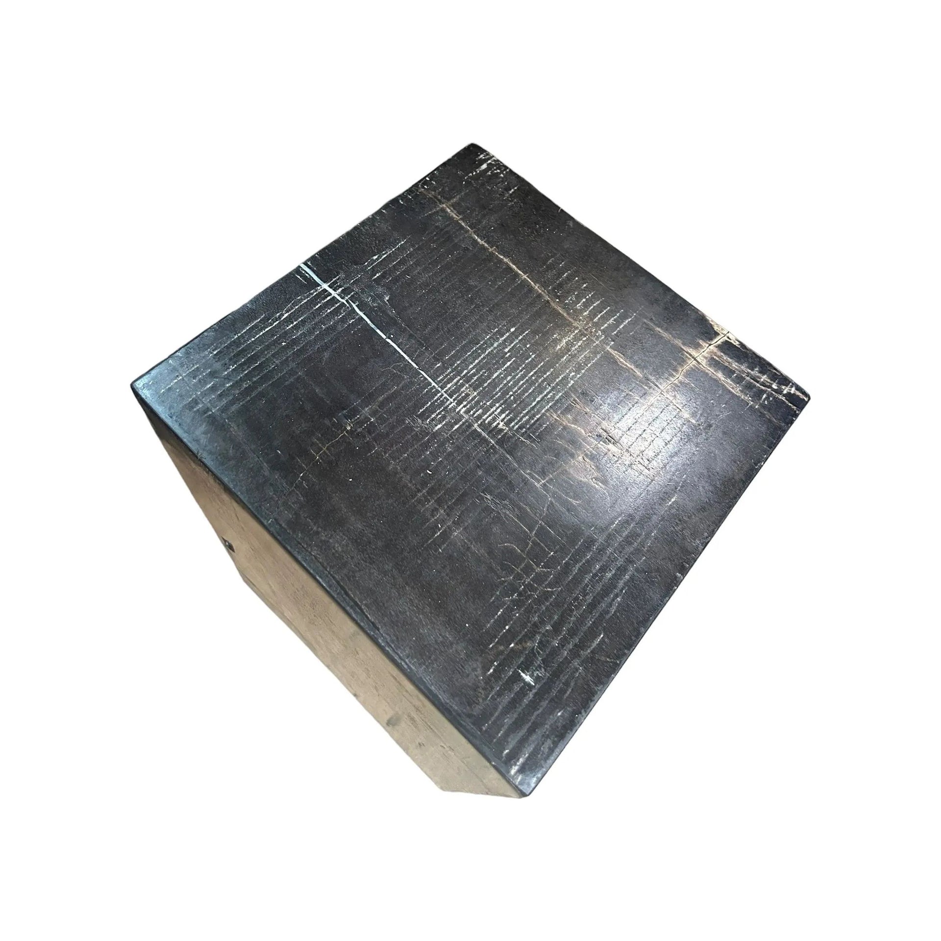 Petrified Wood Square Stool (J) Broward Design Center