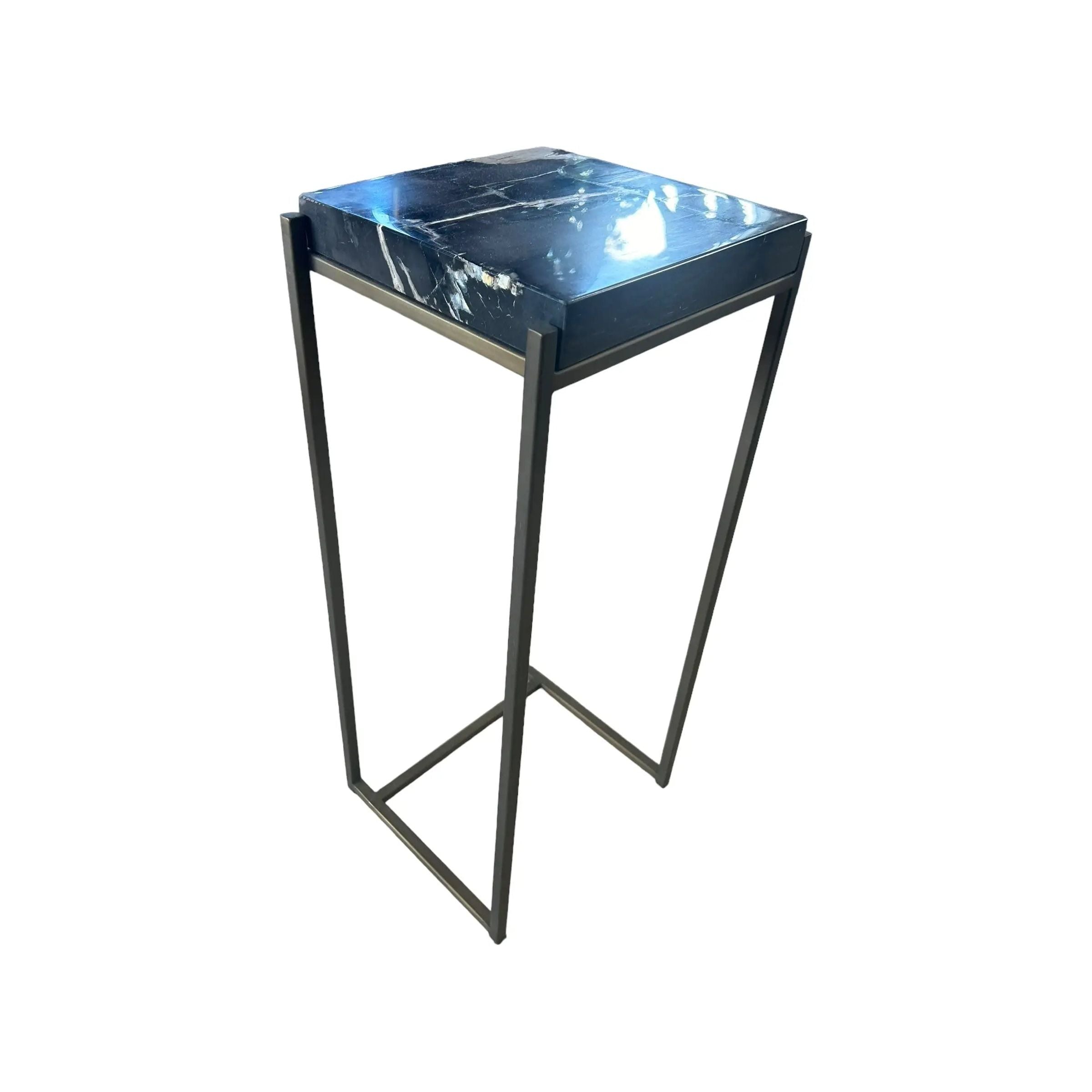 Petrified Wood Square Tall Table (A) Broward Design Center