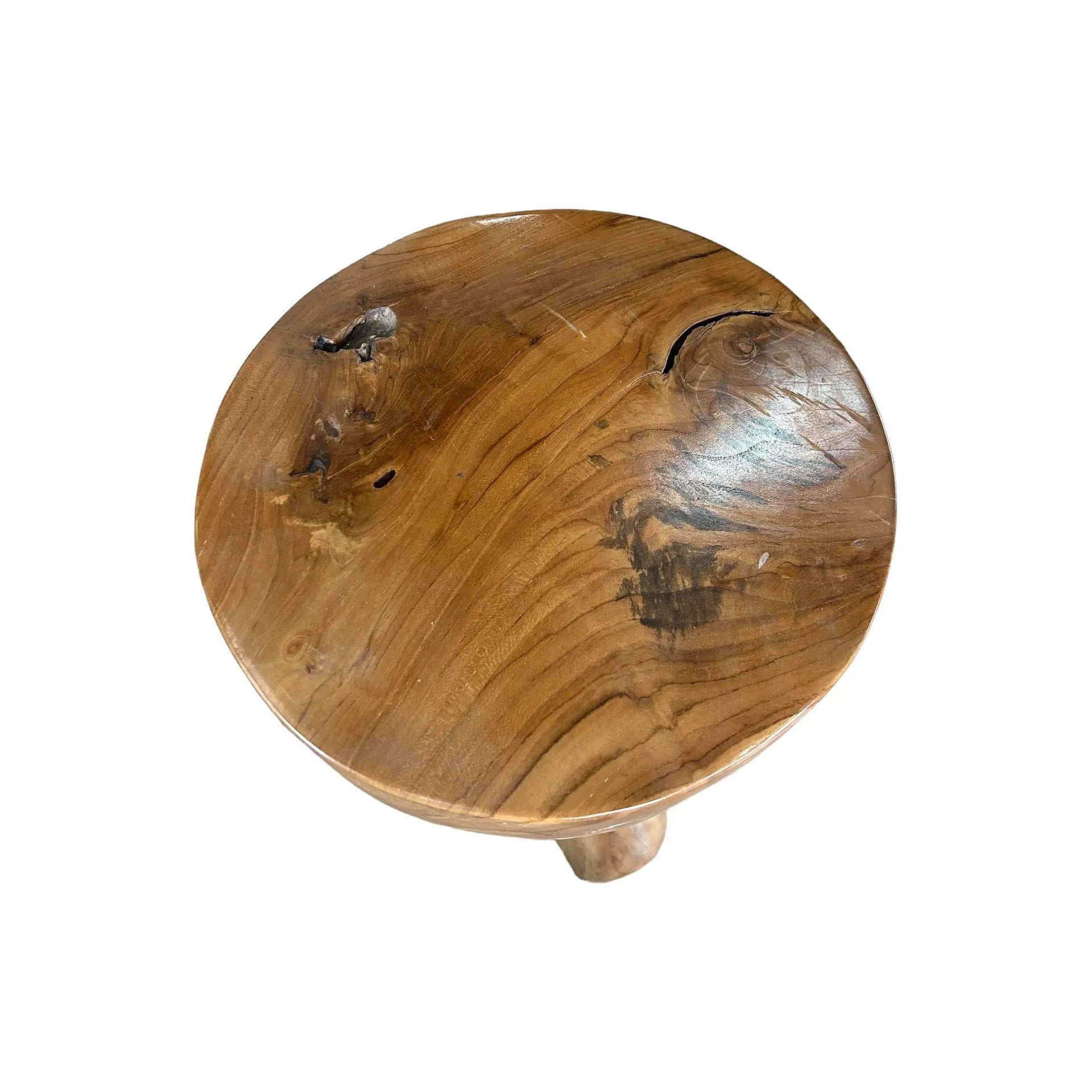 Teak Root Round Seat Barstool (B) Broward Design Center
