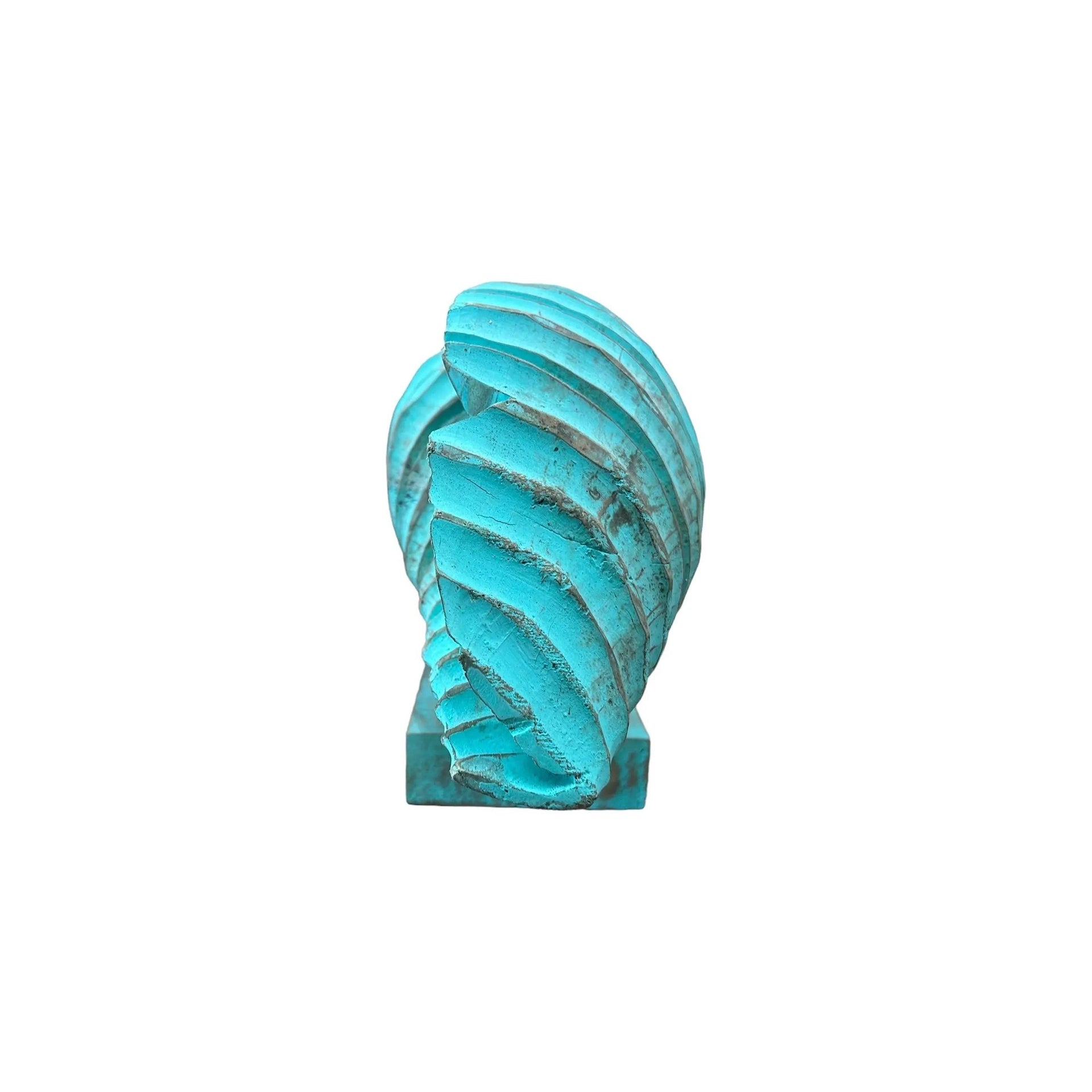 Large Turquoise Beach Shell on Stand Broward Design Center