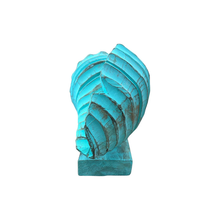 Small Turquoise Beach Shell on Stand Broward Design Center