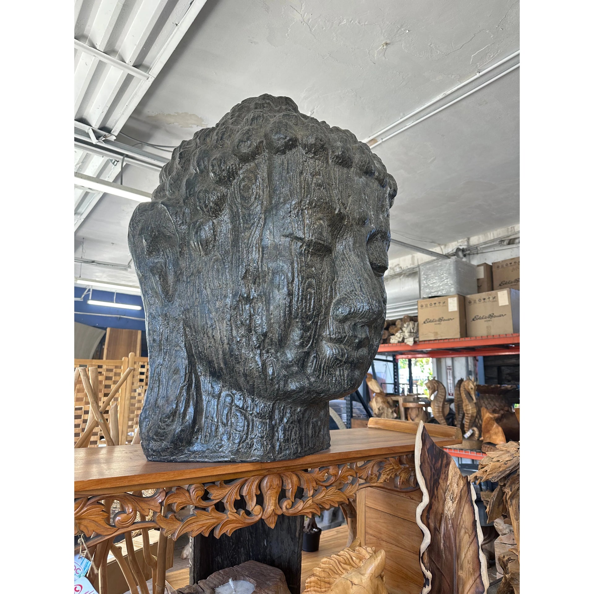 4’ GRC Buddha Head The Broward Design Center
